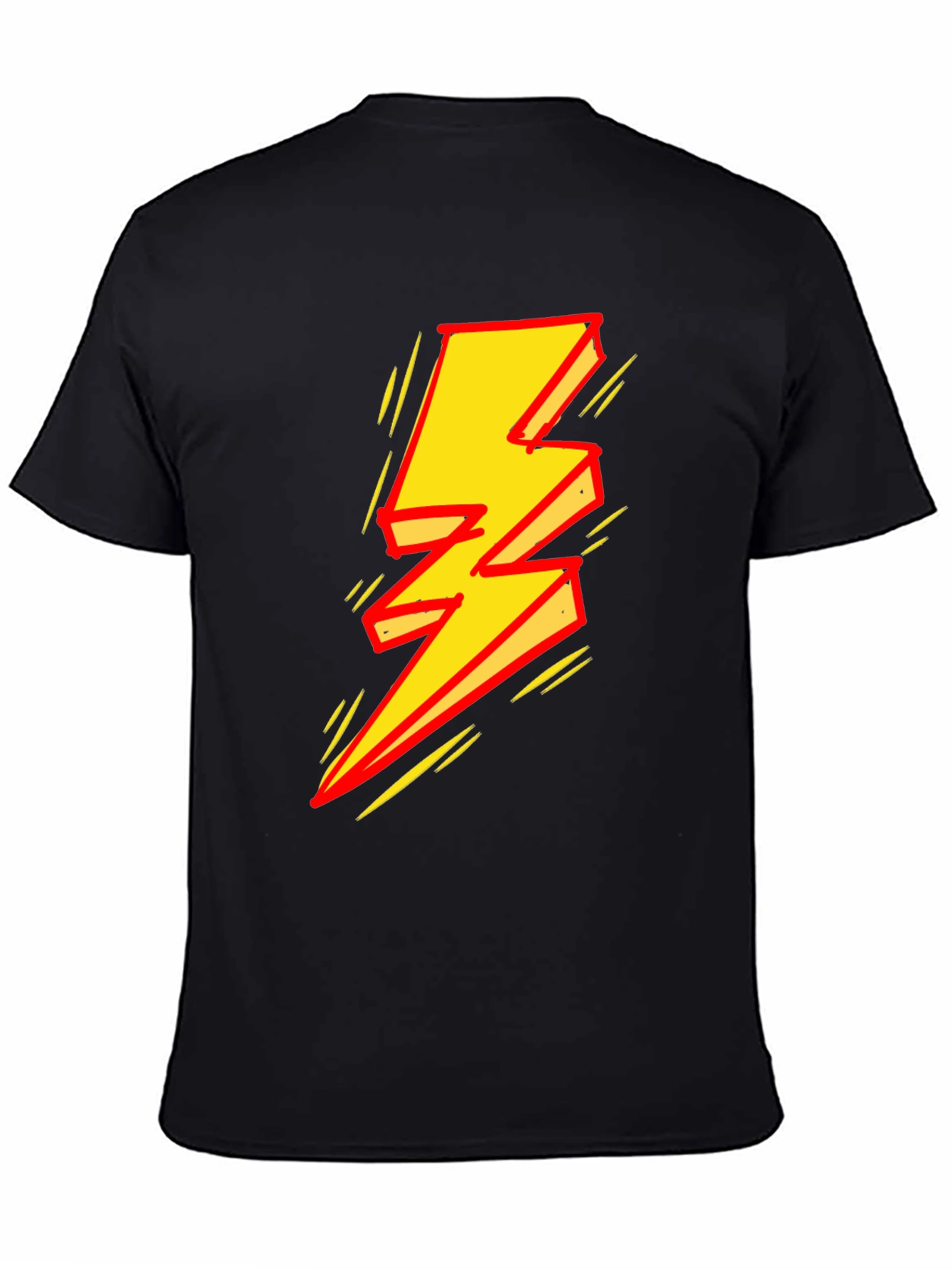 Bold Lightning Bolt Graphic T-Shirt