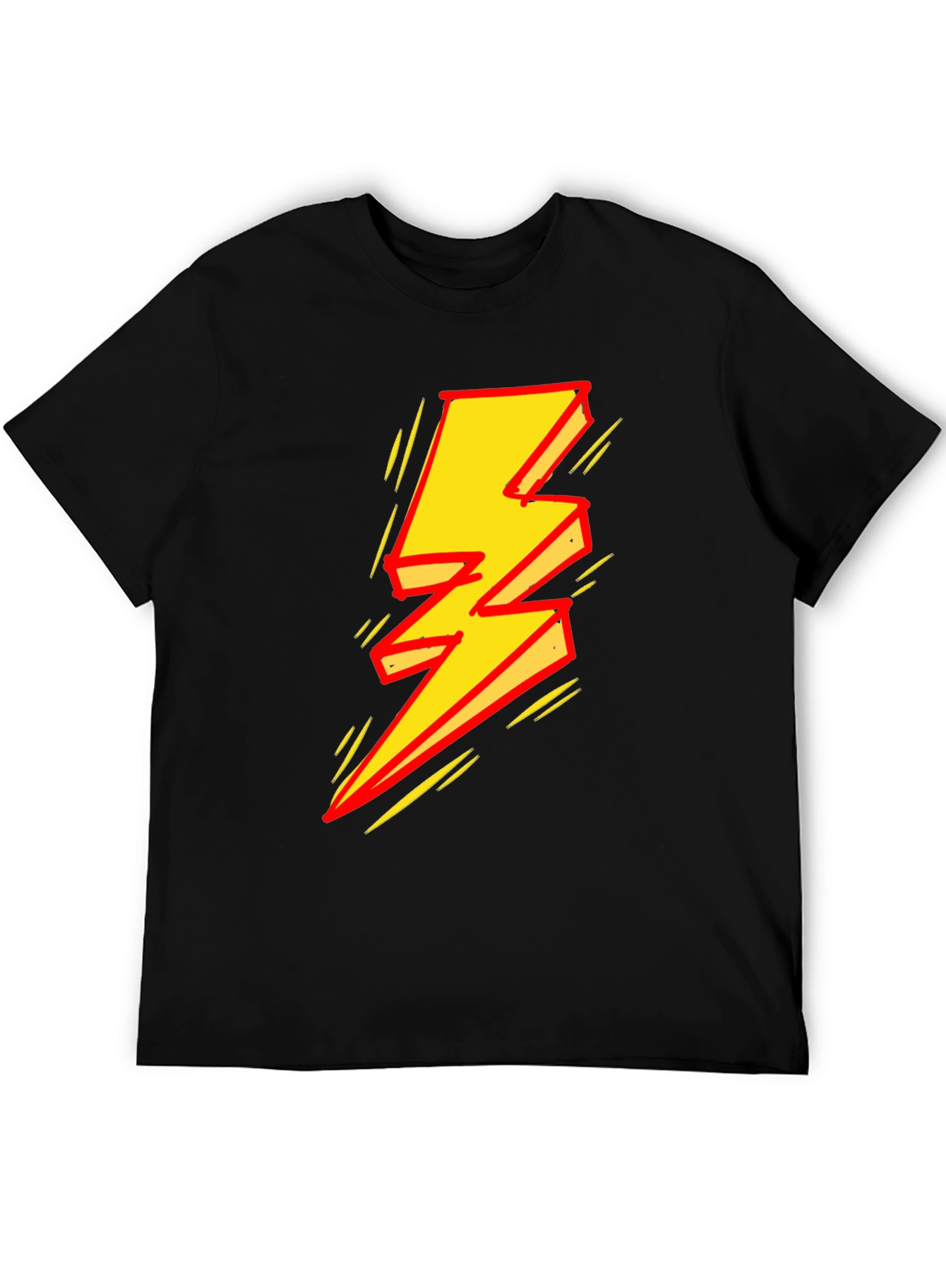 Bold Lightning Bolt Graphic T-Shirt