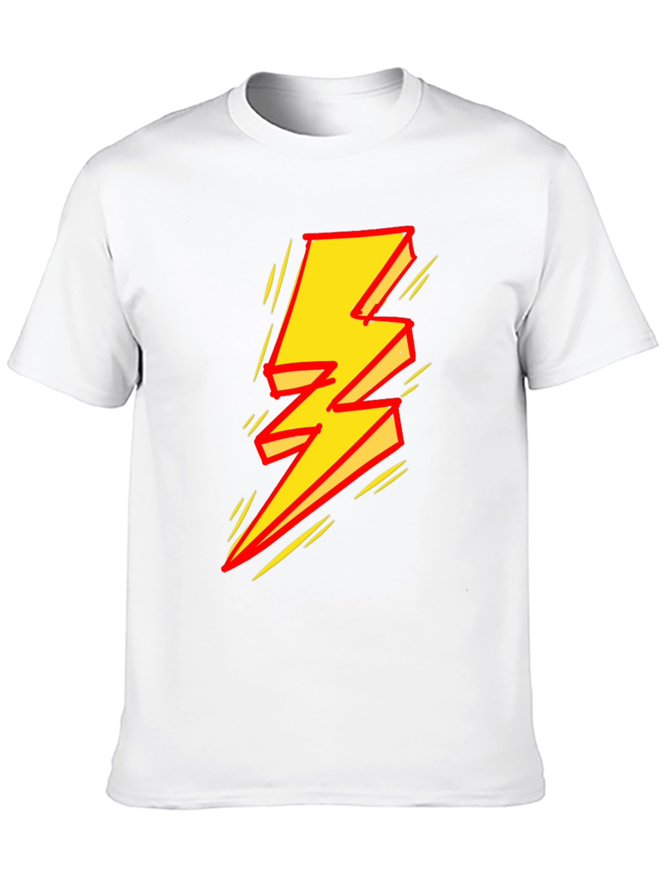 Bold Lightning Bolt Graphic T-Shirt