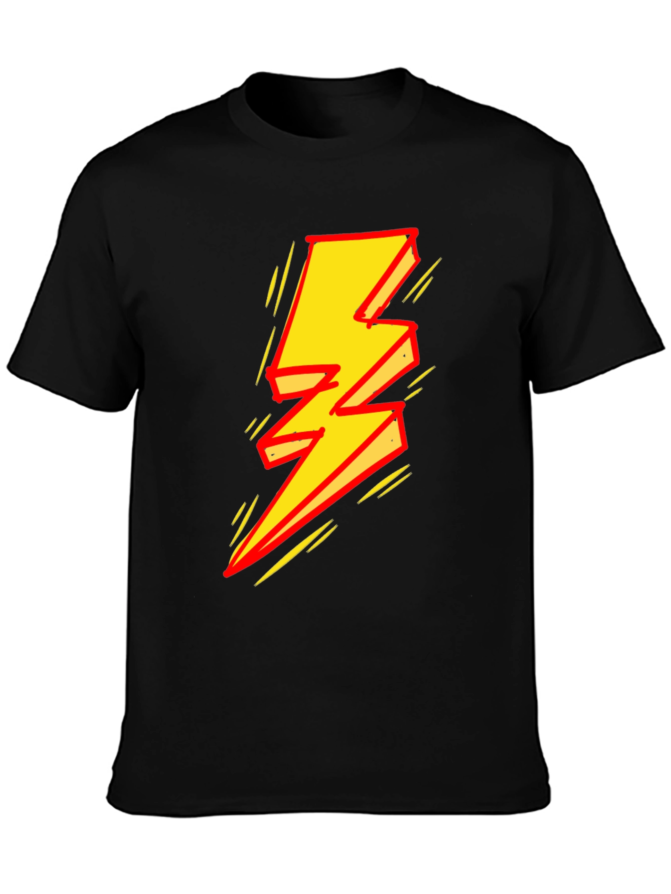Bold Lightning Bolt Graphic T-Shirt
