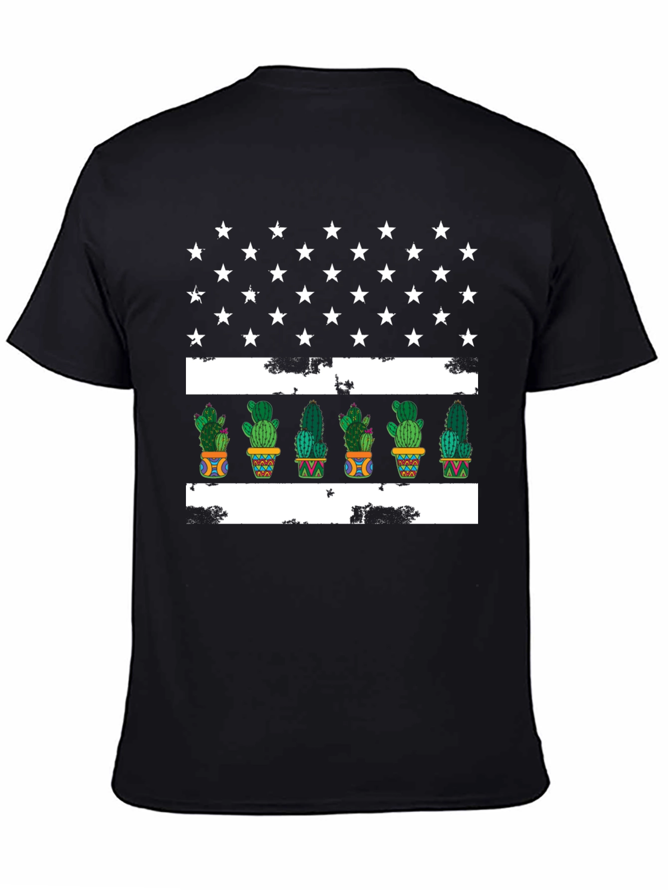Cactus American Flag Graphic Tee