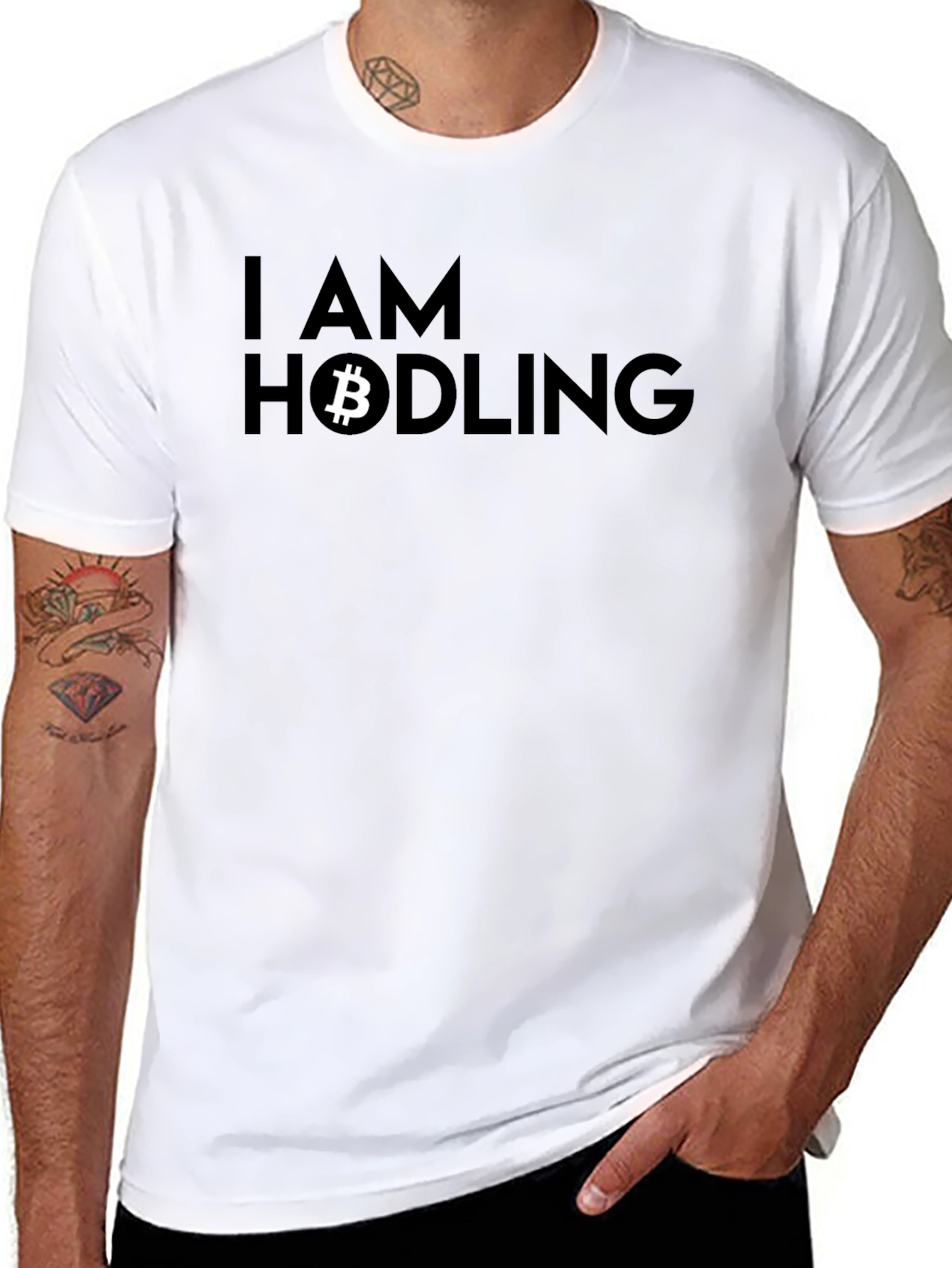 I AM Hodling Bitcoin Black T-Shirt