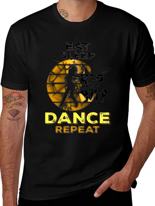 Eat Sleep Dance Repeat Black Graphic Tee