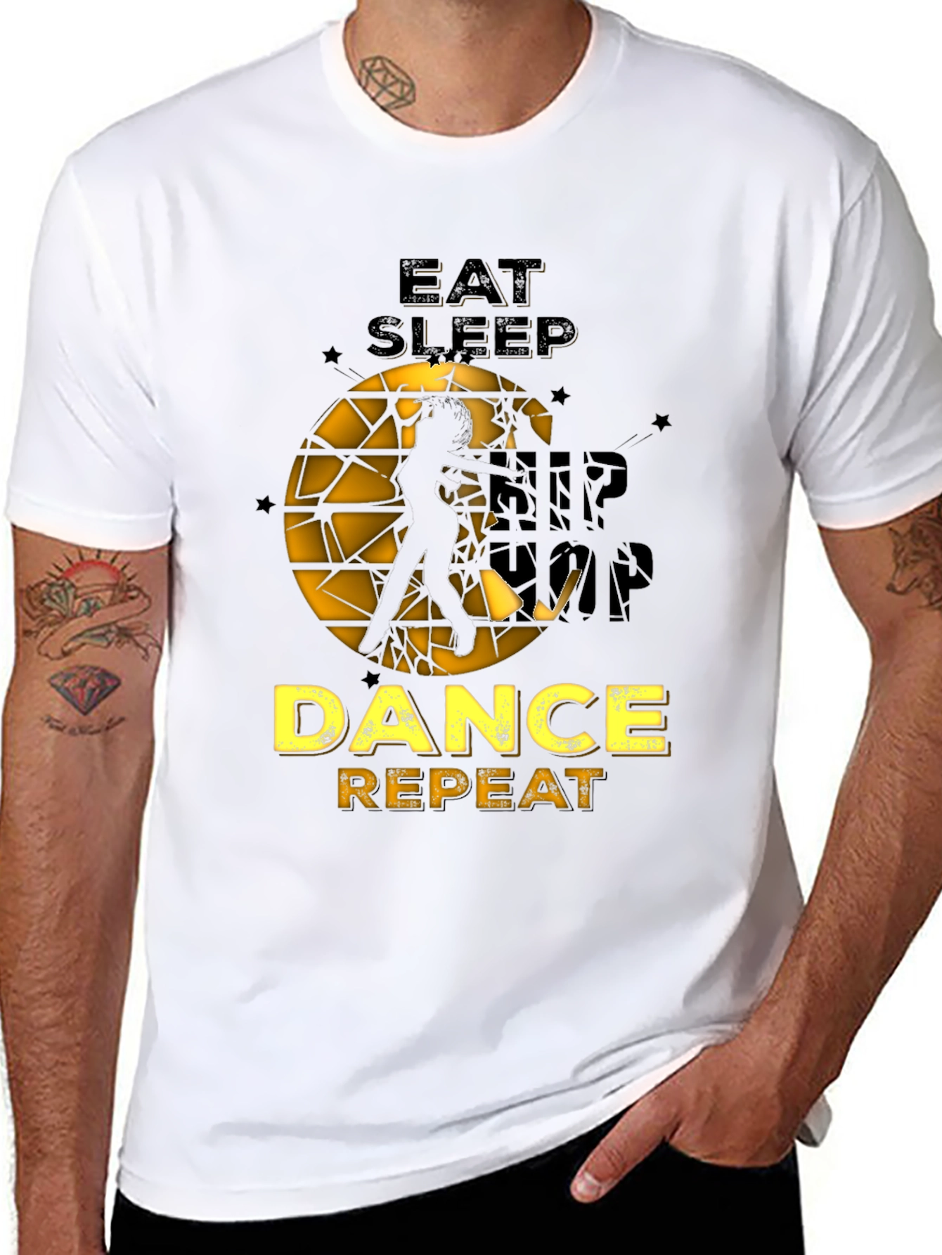 Eat Sleep Dance Repeat Black Graphic Tee
