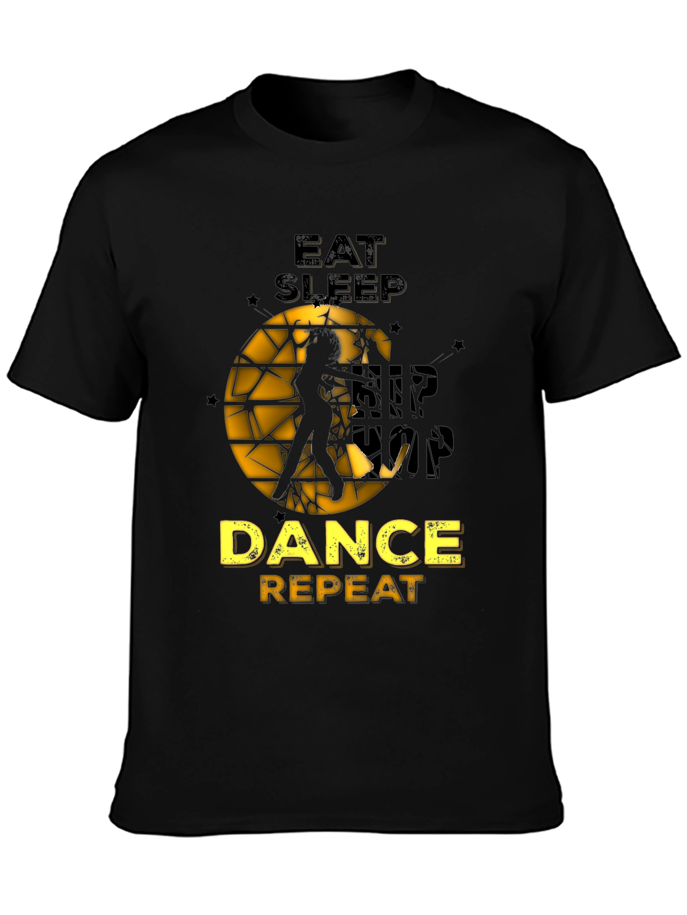 Eat Sleep Dance Repeat Black Graphic Tee