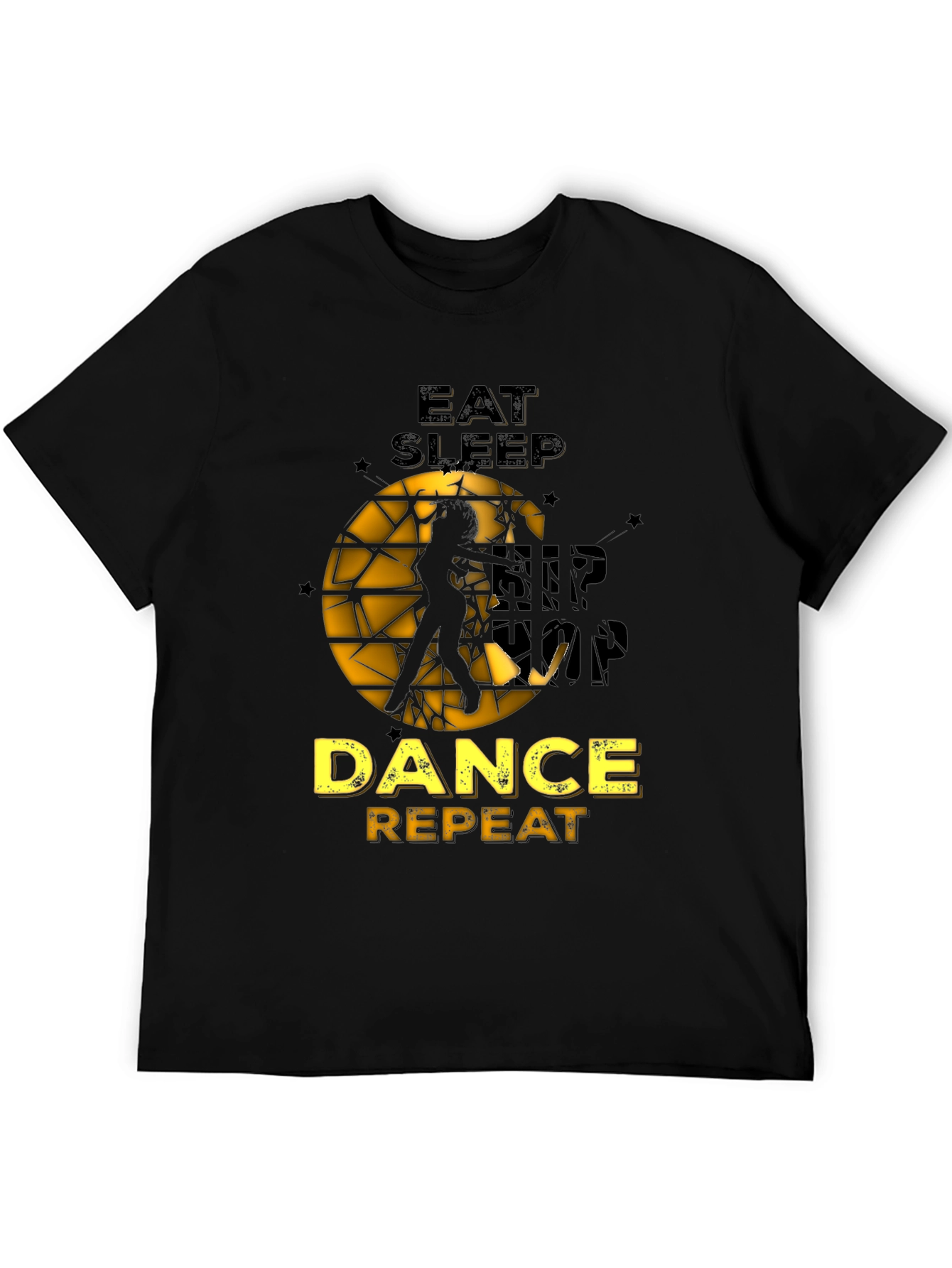 Eat Sleep Dance Repeat Black Graphic Tee