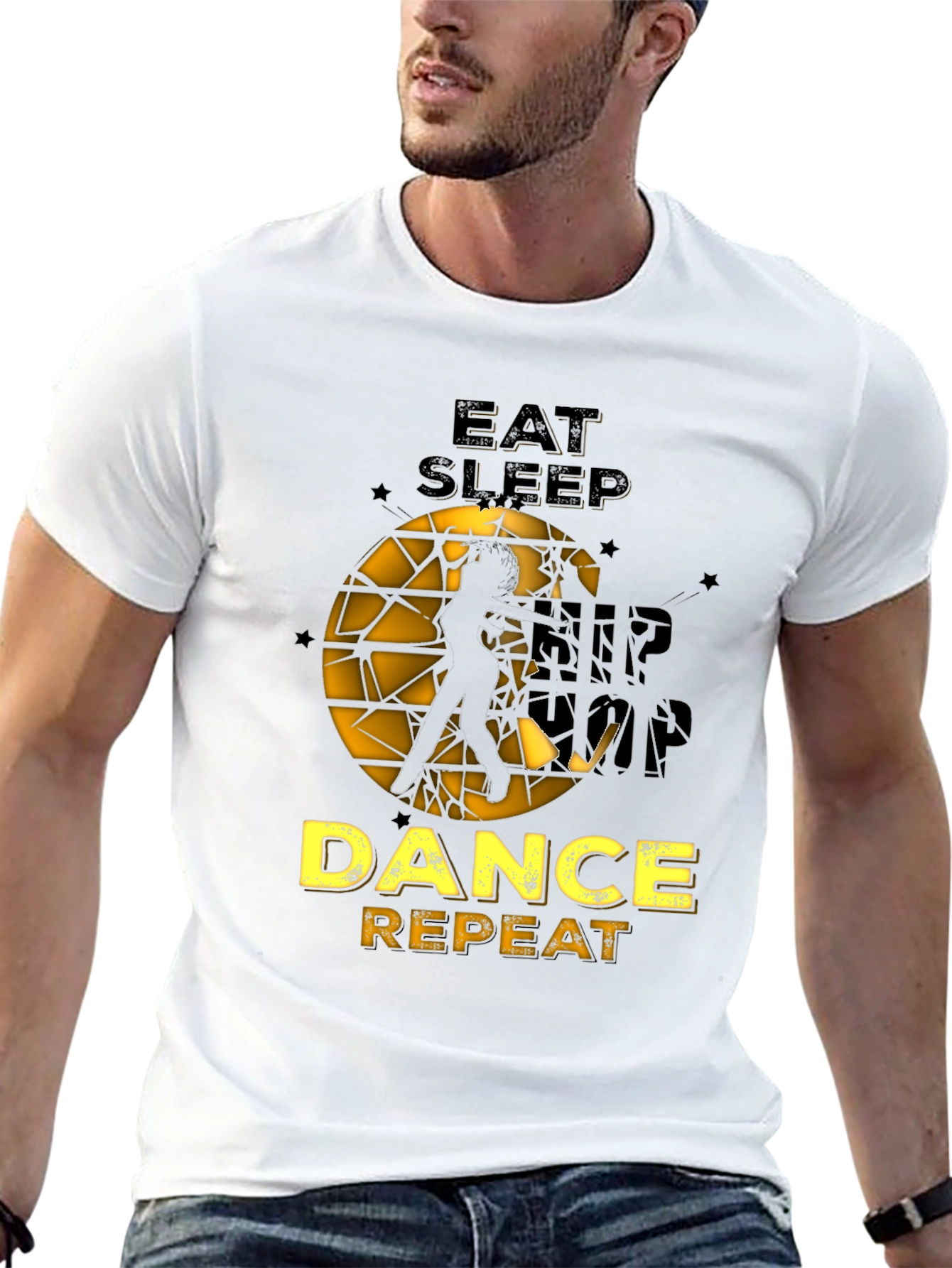 Eat Sleep Dance Repeat Black Graphic Tee