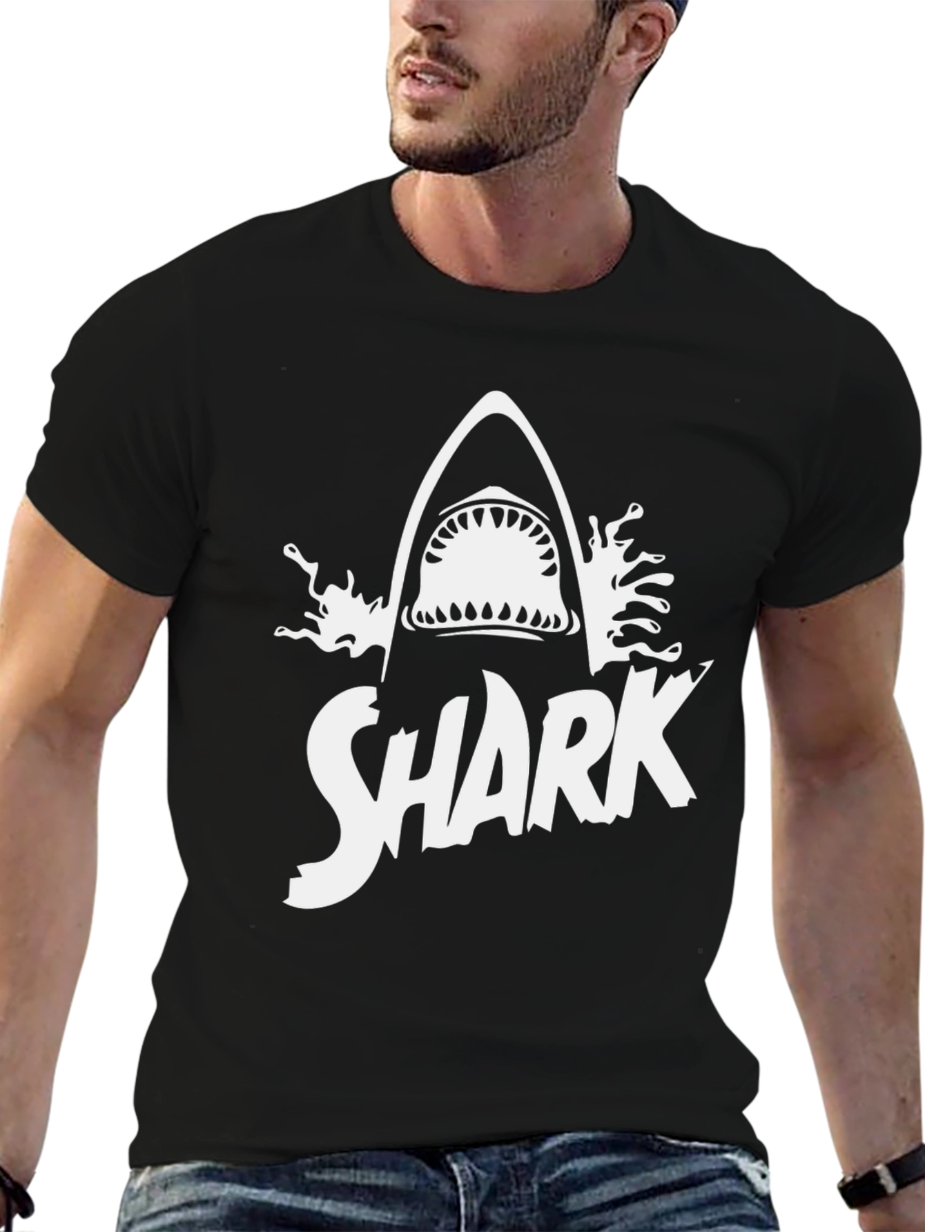 Shark Graphic Black T-Shirt