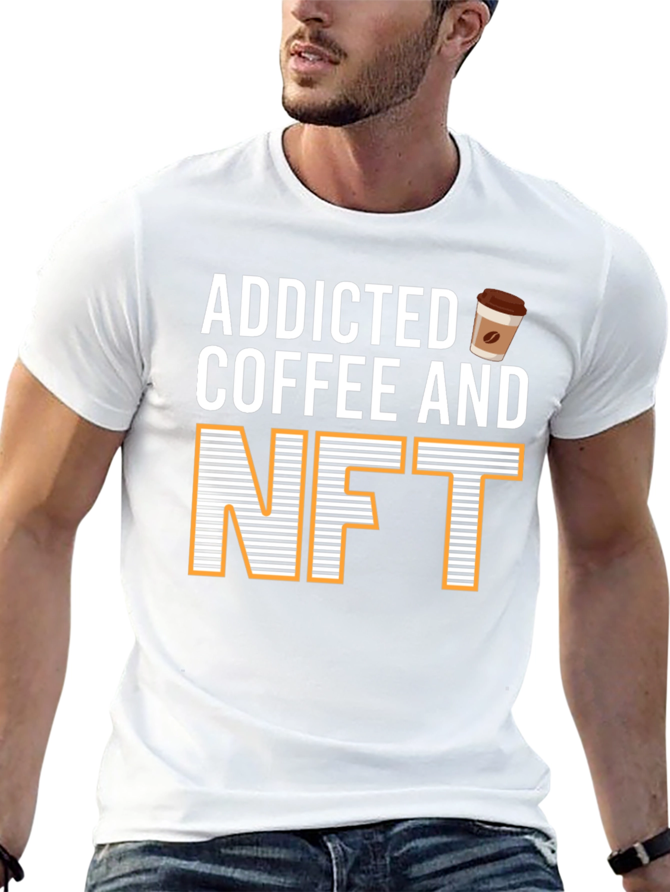 Addicted to Coffee and NFT T-Shirt