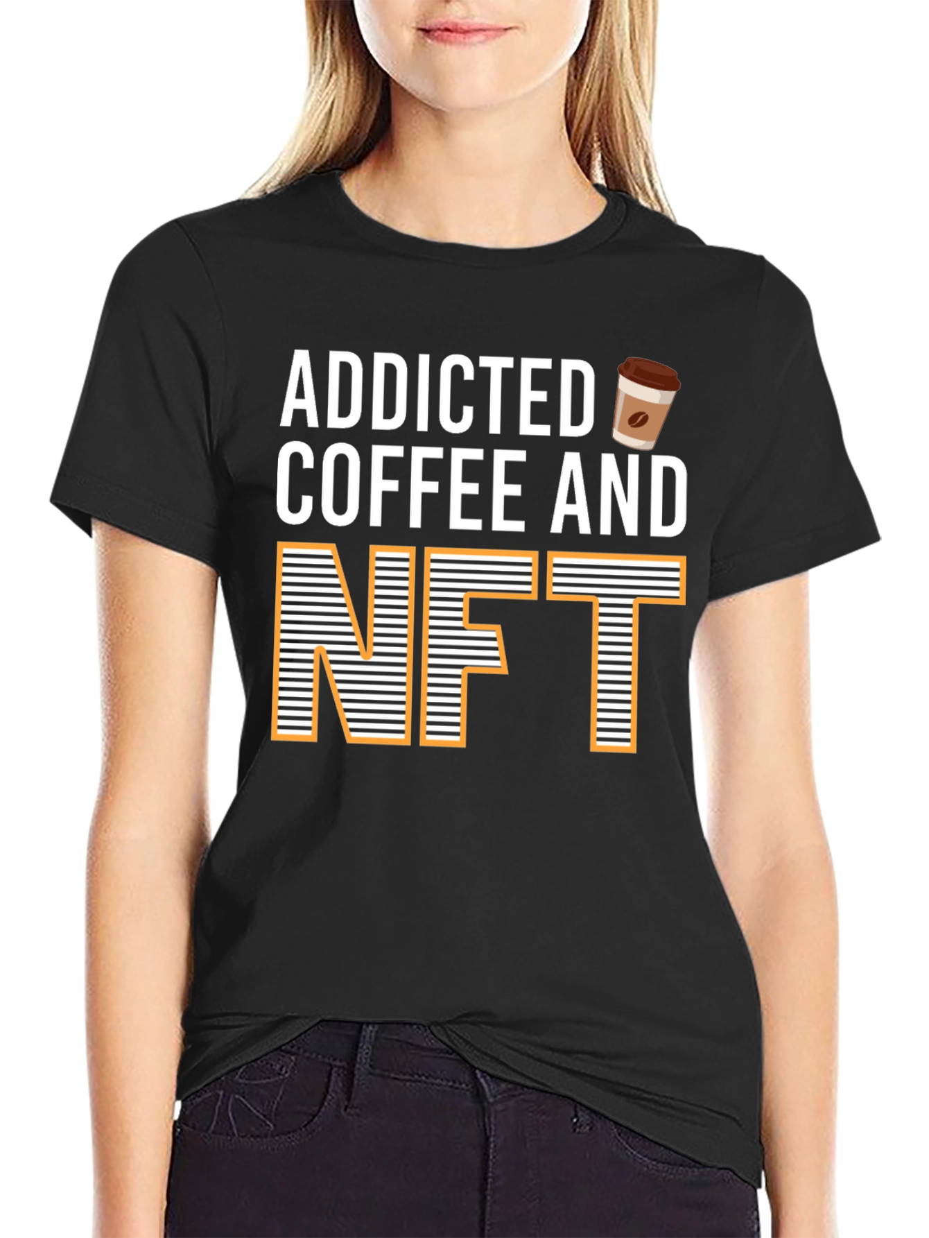 Addicted to Coffee and NFT T-Shirt