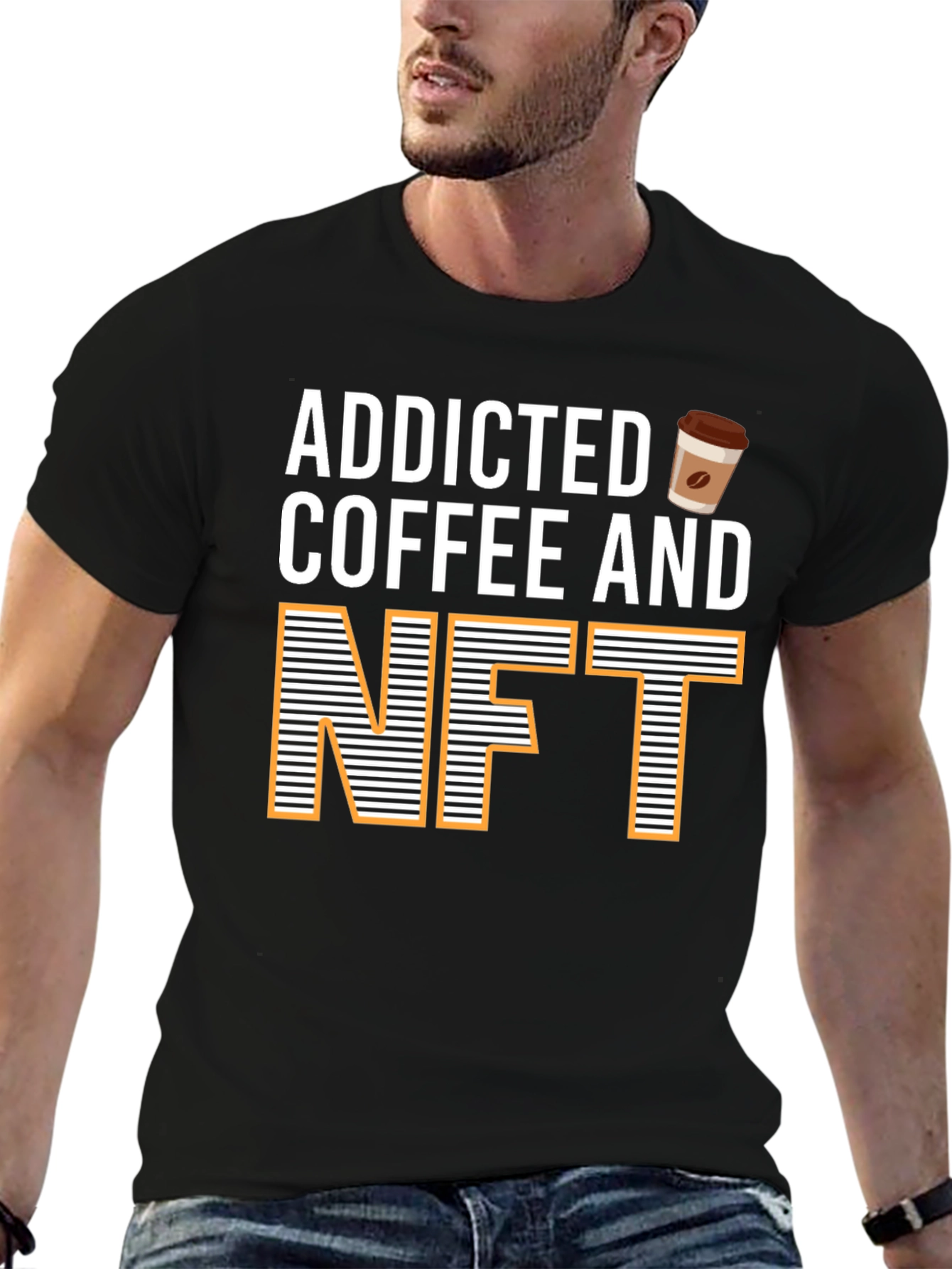 Addicted to Coffee and NFT T-Shirt