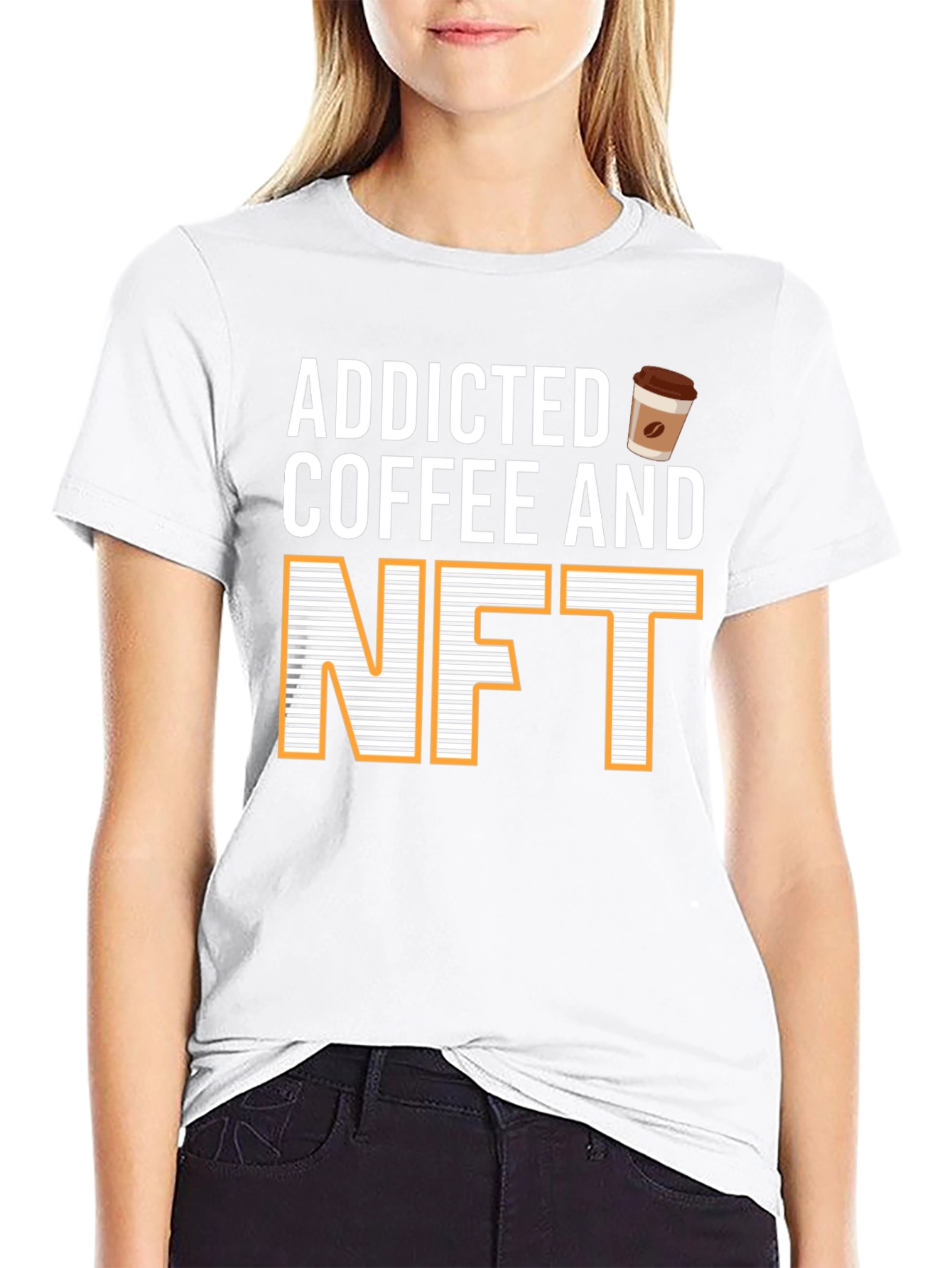Addicted to Coffee and NFT T-Shirt