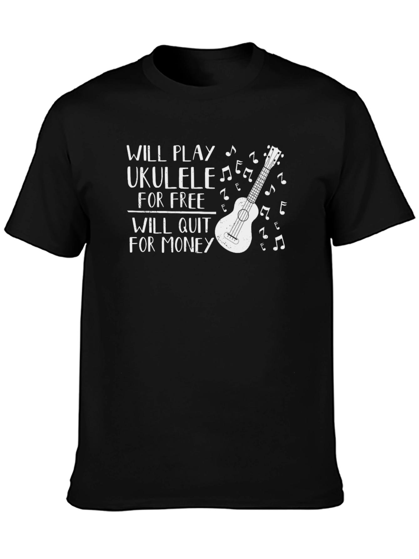 Ukulele Player T-Shirt - Will Play for Free