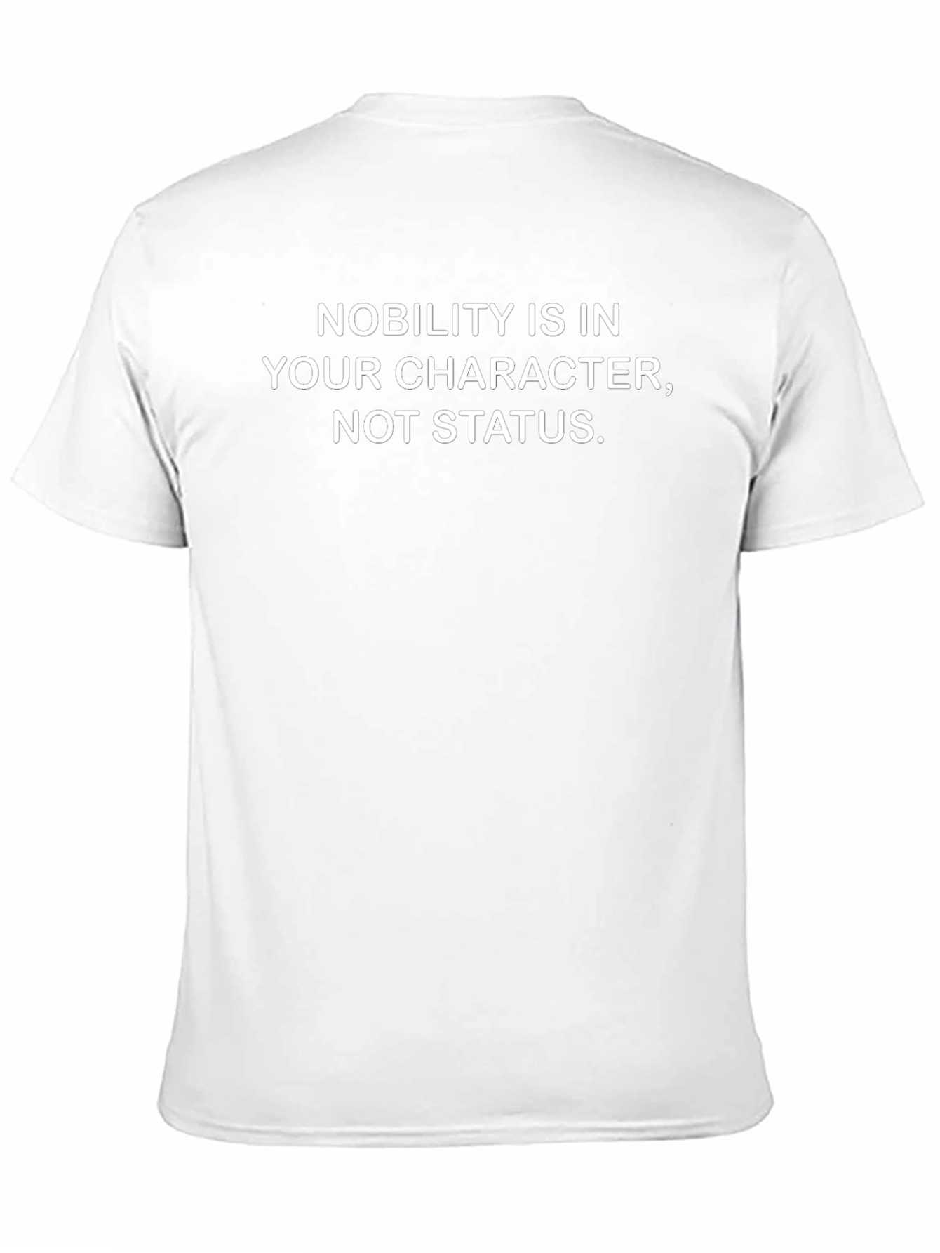 Nobility is in Your Character Black Graphic Tee