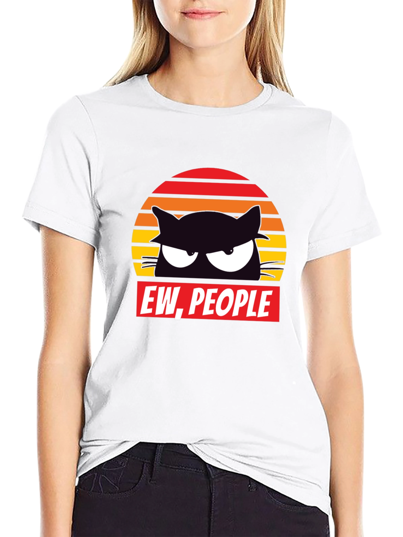 Ew People Cat Graphic T-Shirt