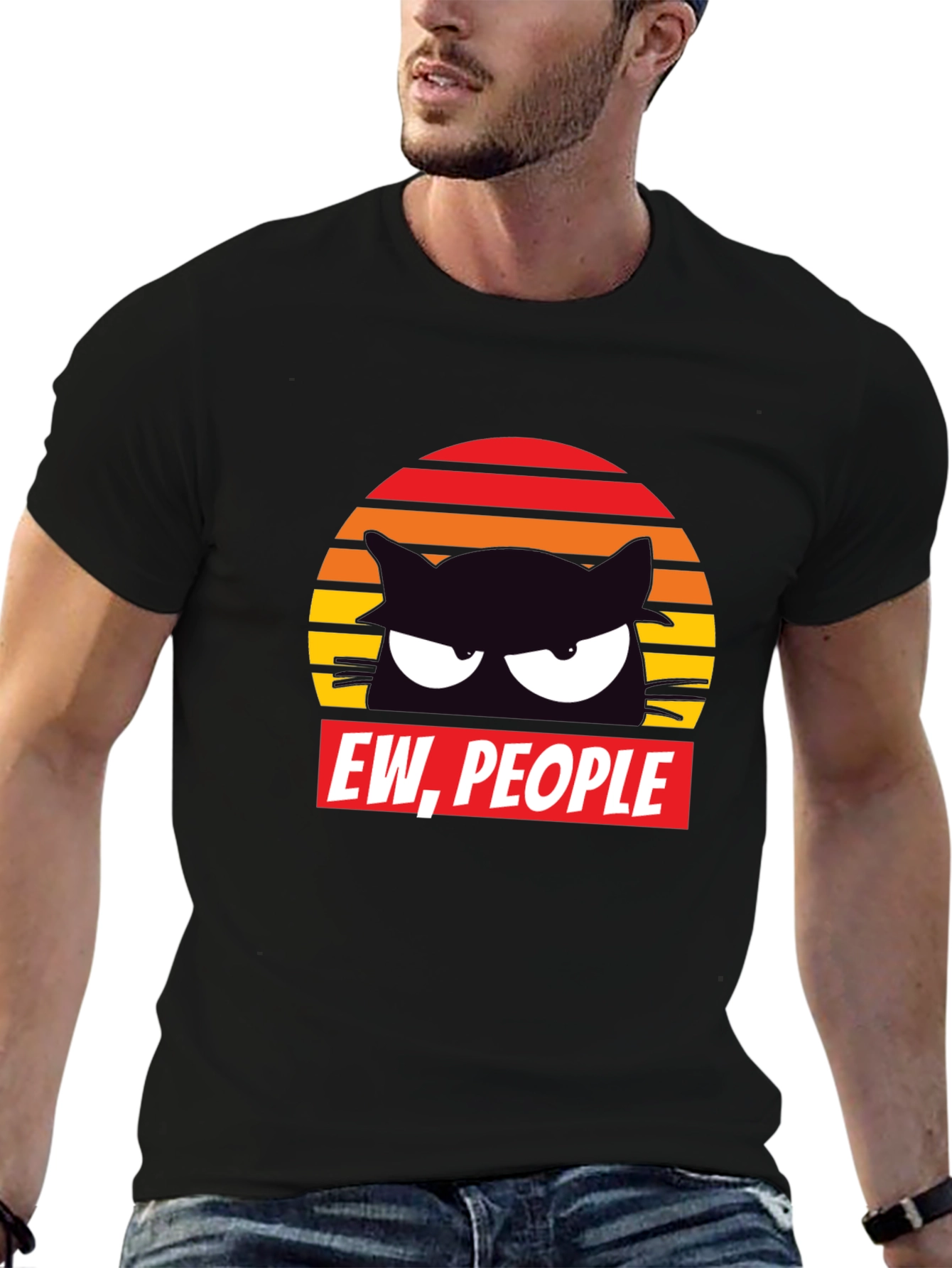 Ew People Cat Graphic T-Shirt