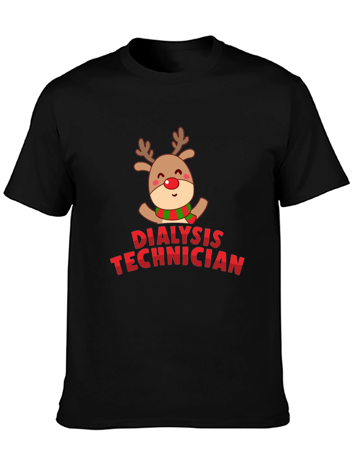 Christmas Dialysis Technician Reindeer T-Shirt