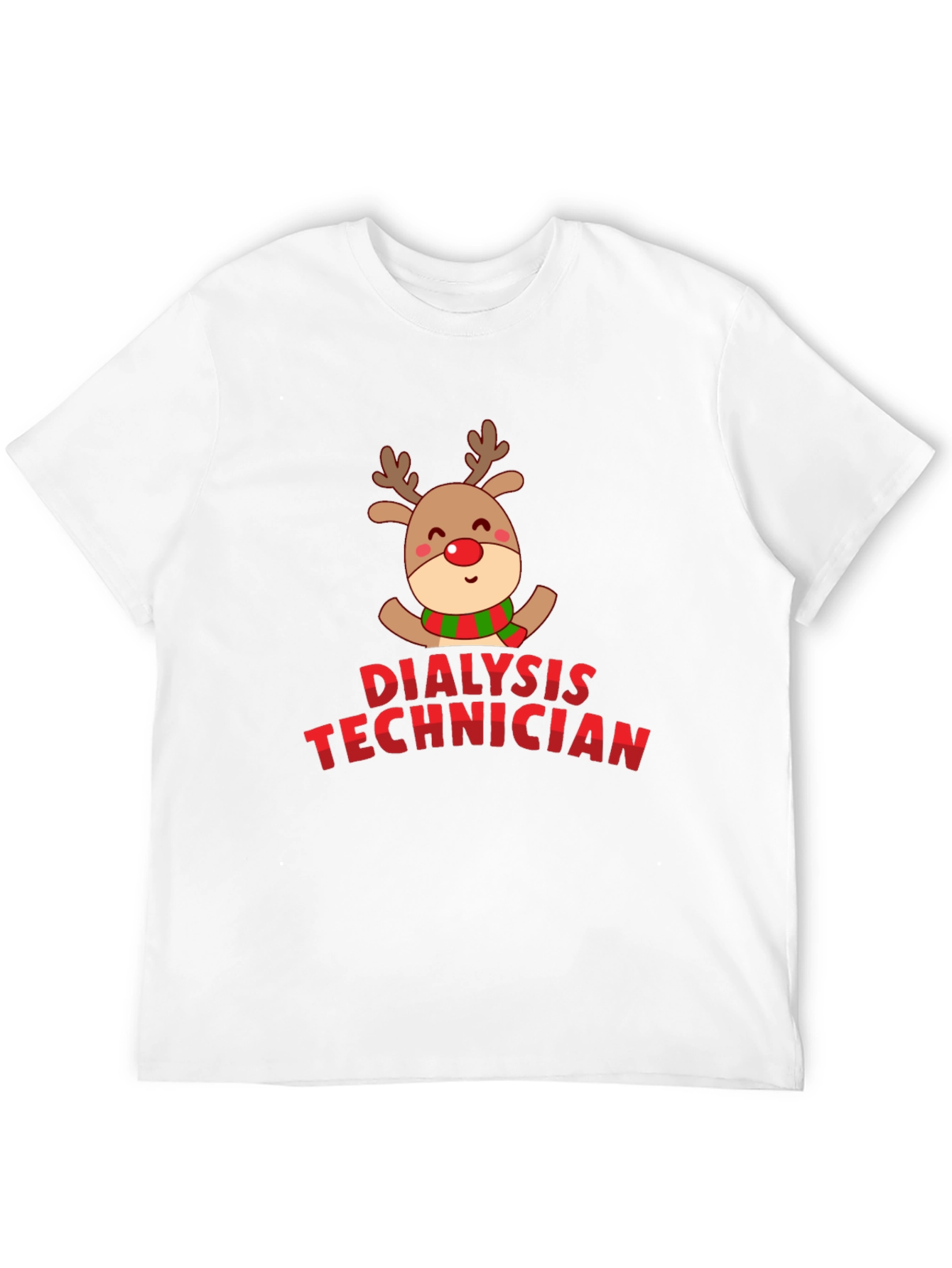 Christmas Dialysis Technician Reindeer T-Shirt