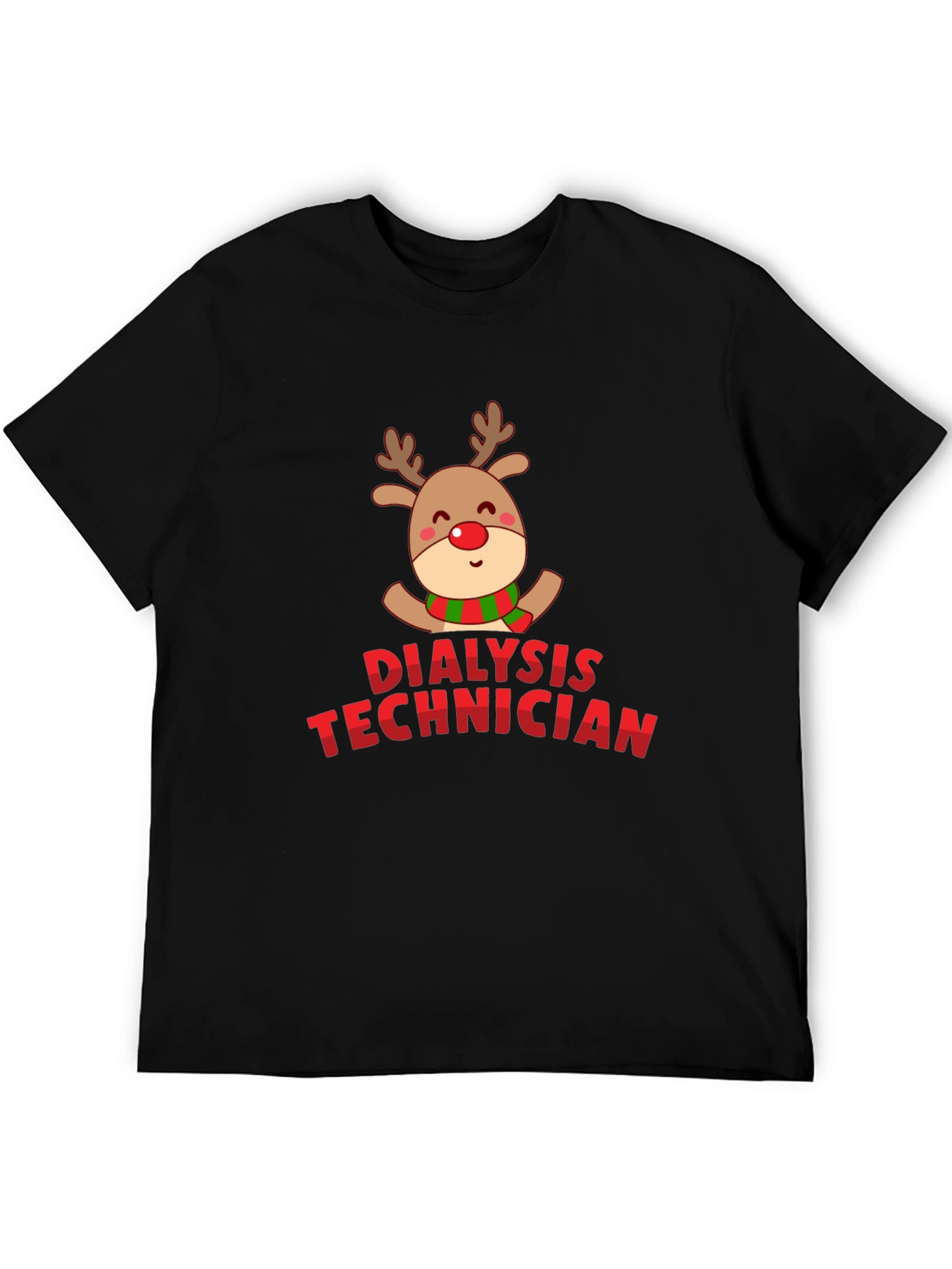Christmas Dialysis Technician Reindeer T-Shirt