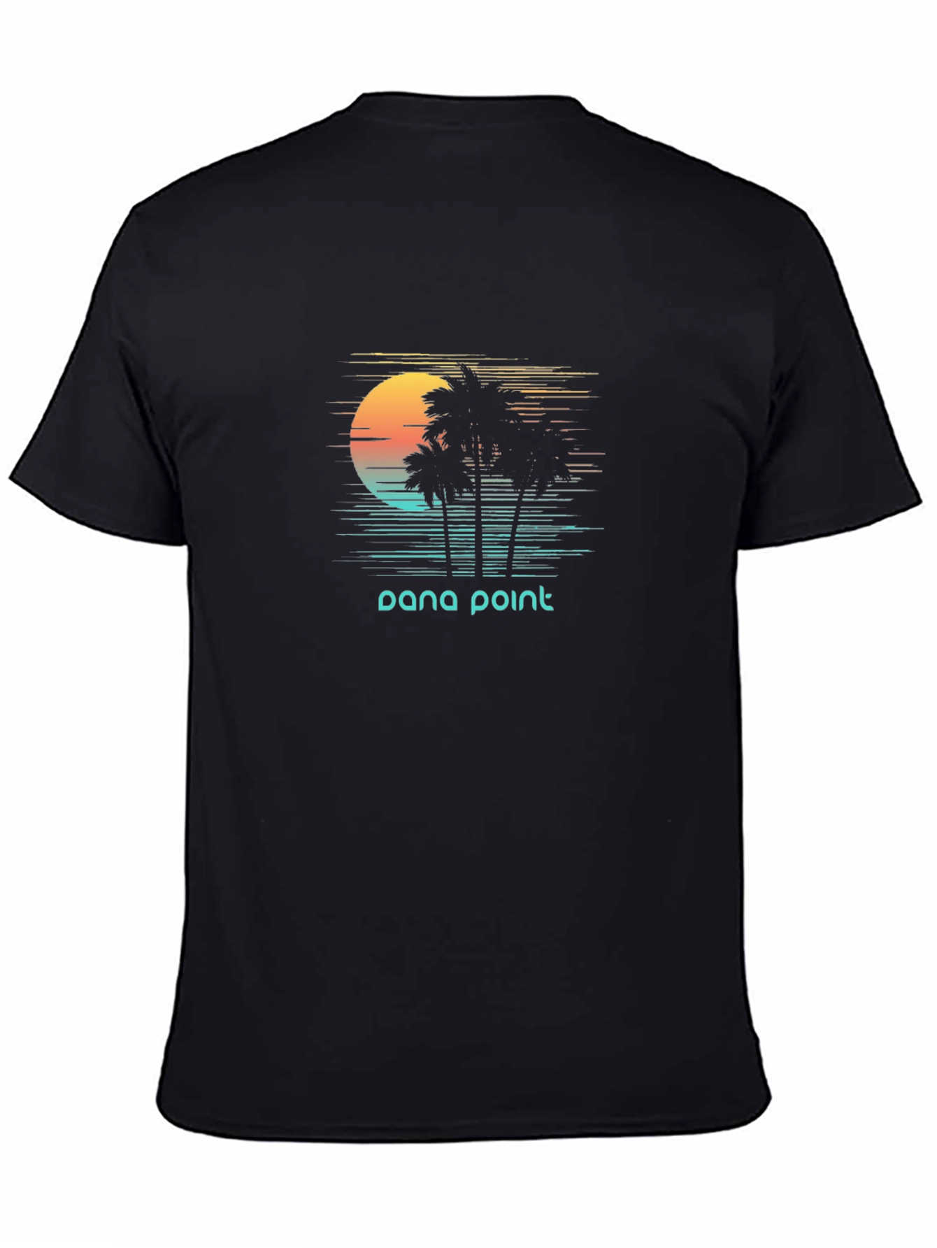Dana Point Palm Tree Sunset Graphic T-Shirt