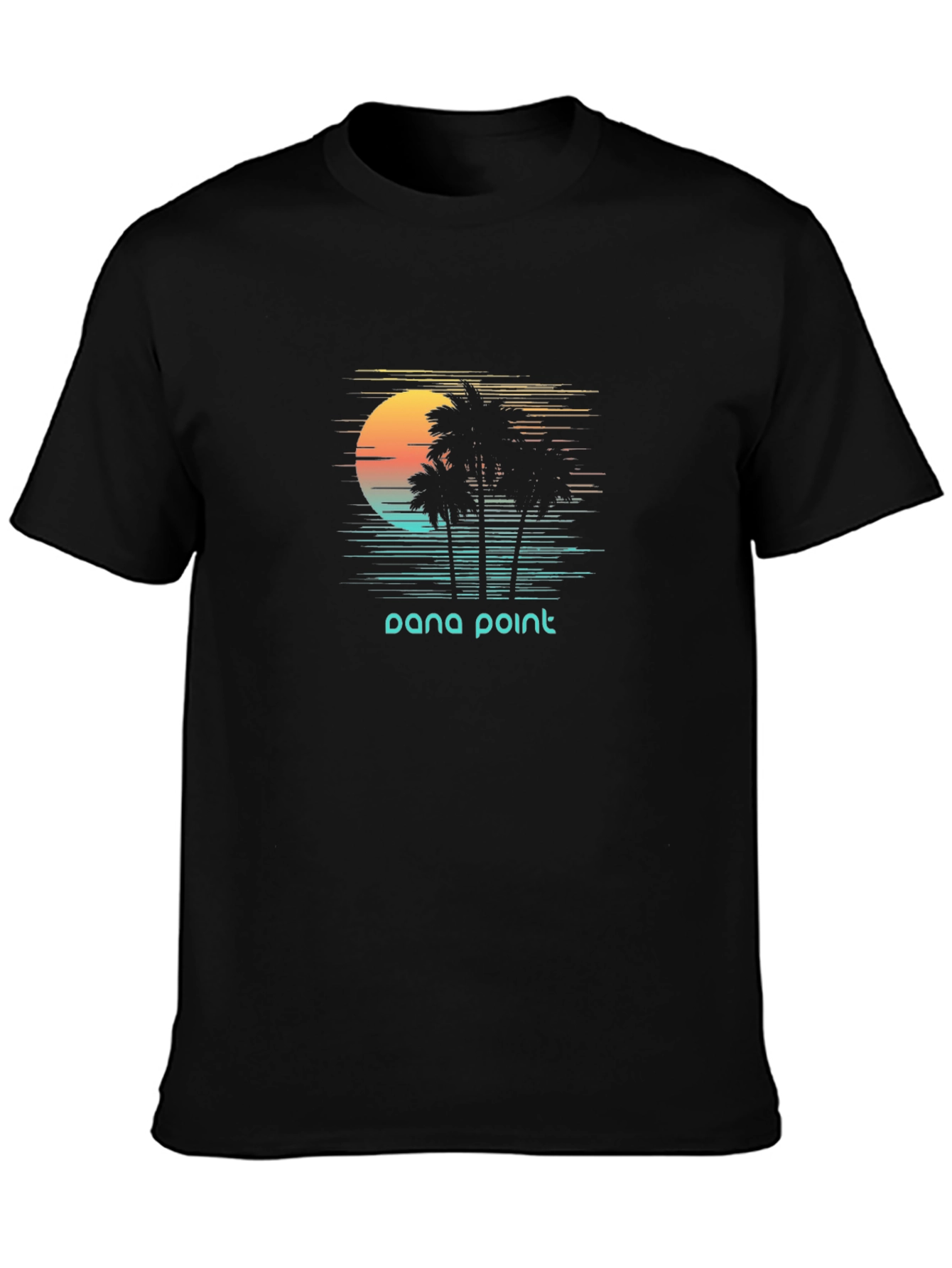Dana Point Palm Tree Sunset Graphic T-Shirt