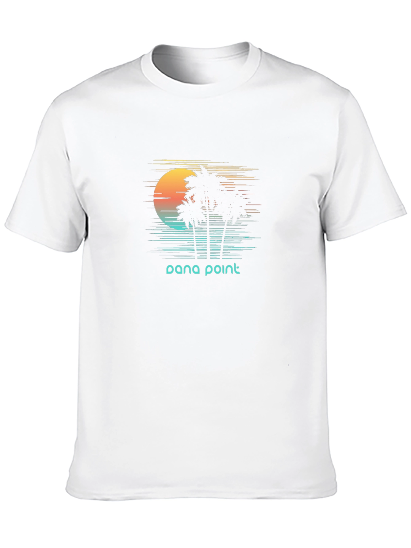 Dana Point Palm Tree Sunset Graphic T-Shirt