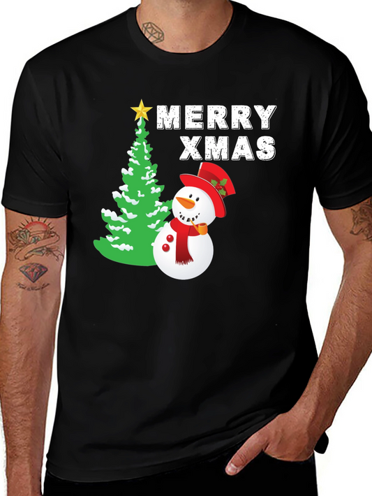 Festive Merry Xmas Snowman T-Shirt