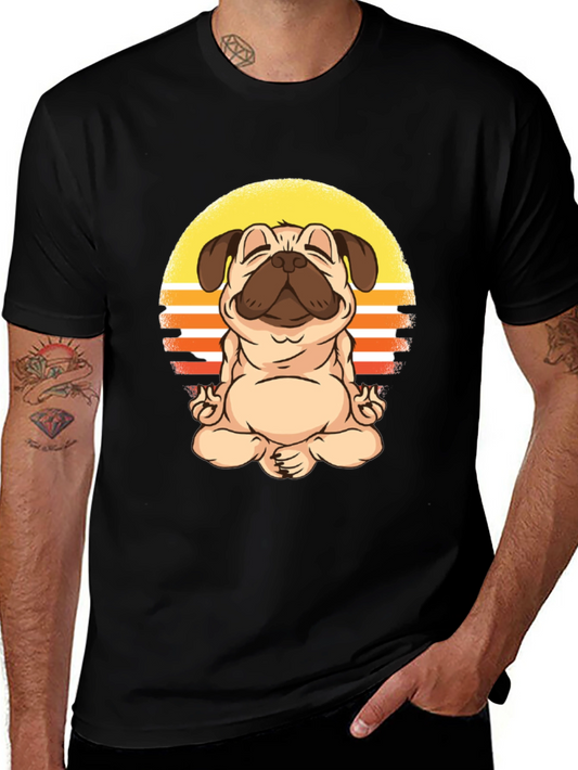 Zen Pug T-Shirt - Meditating Dog Design
