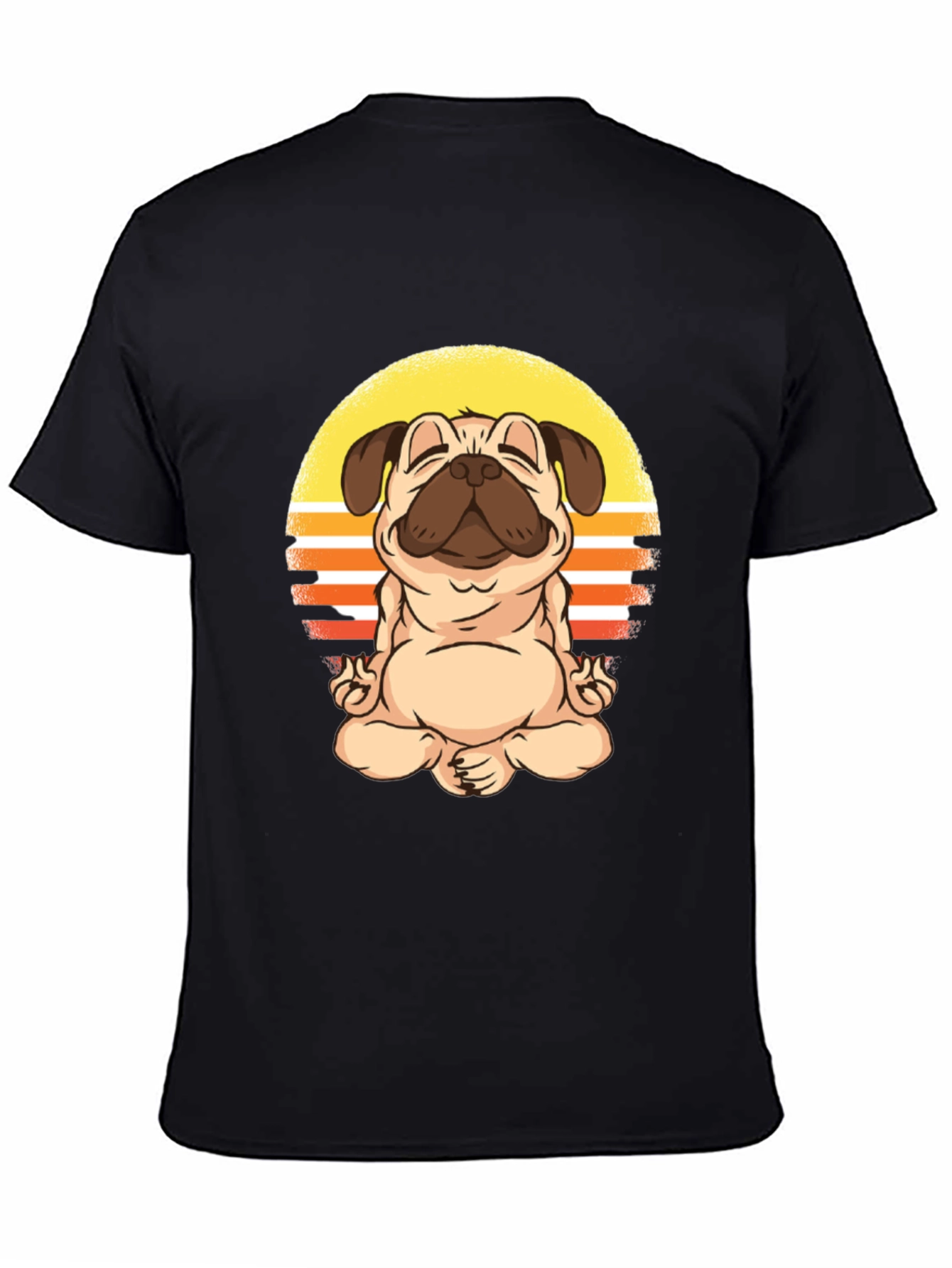 Zen Pug T-Shirt - Meditating Dog Design