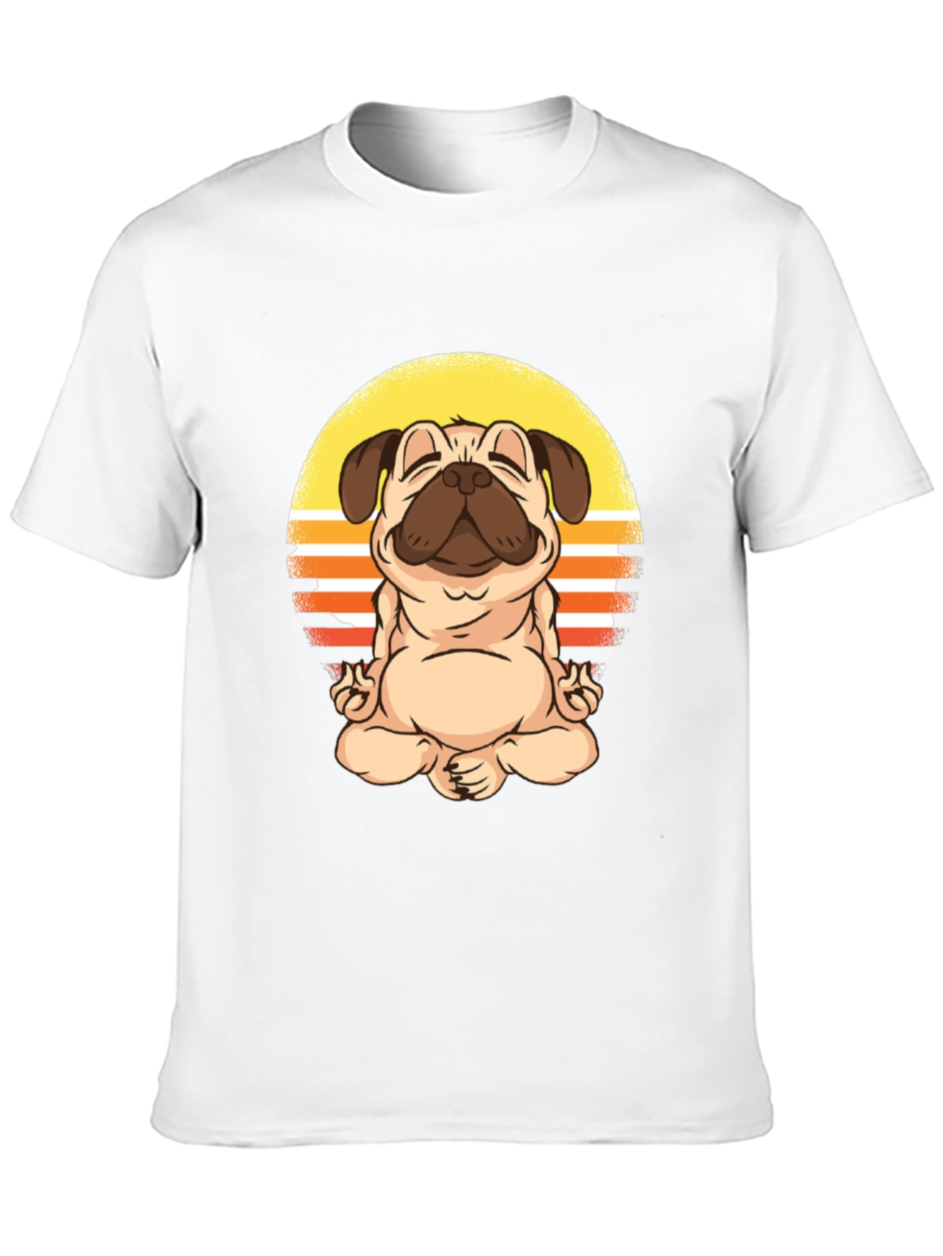 Zen Pug T-Shirt - Meditating Dog Design