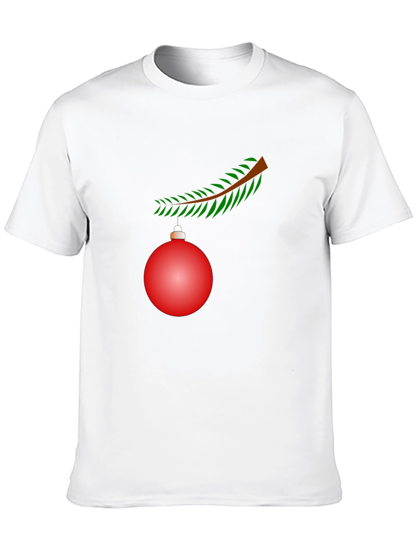 Festive Christmas Ornament Graphic Tee - Black