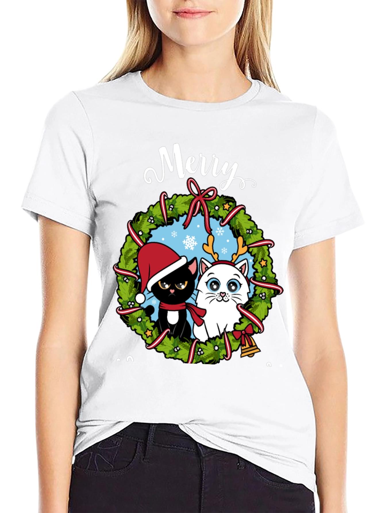 Merry Cats Christmas T-Shirt