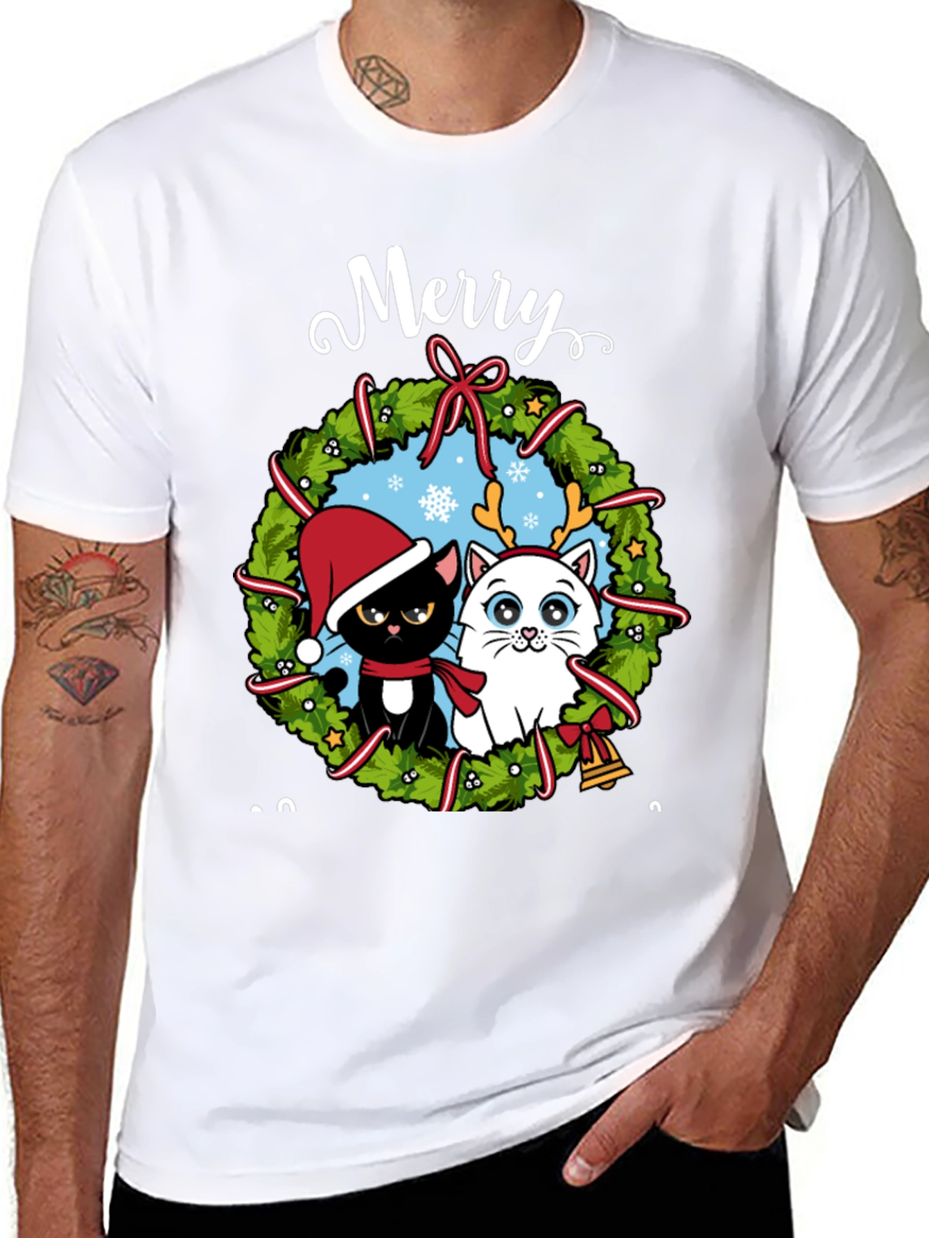 Merry Cats Christmas T-Shirt