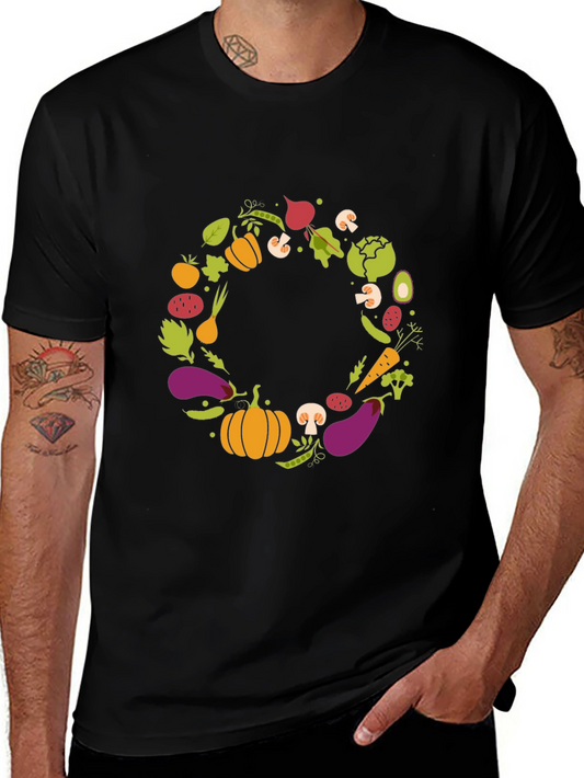 Vegetable Wreath Graphic T-Shirt