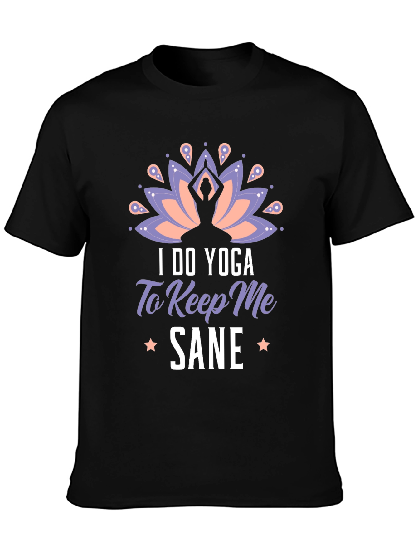 Yoga Sane Graphic Tee - Soft Black T-Shirt