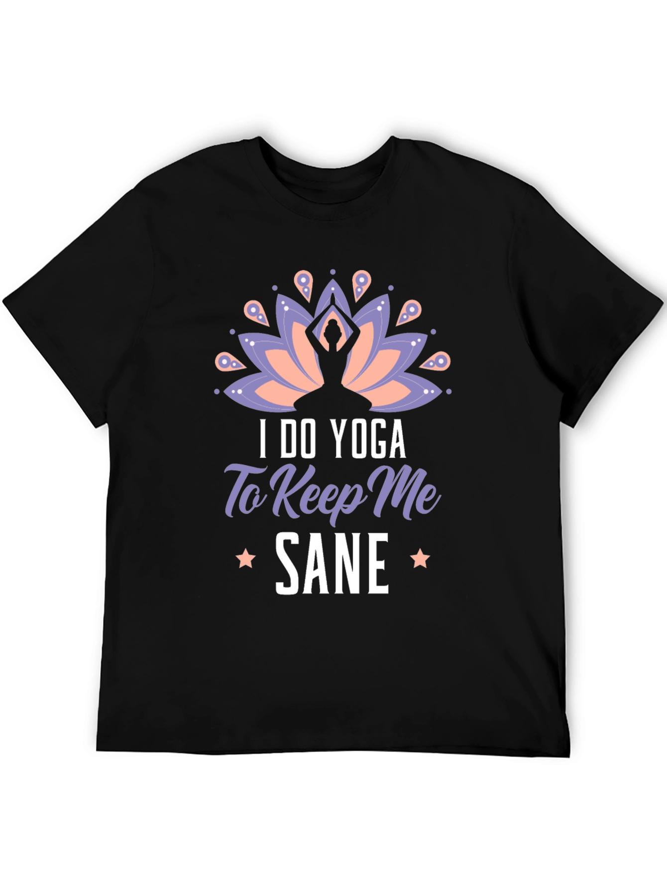 Yoga Sane Graphic Tee - Soft Black T-Shirt