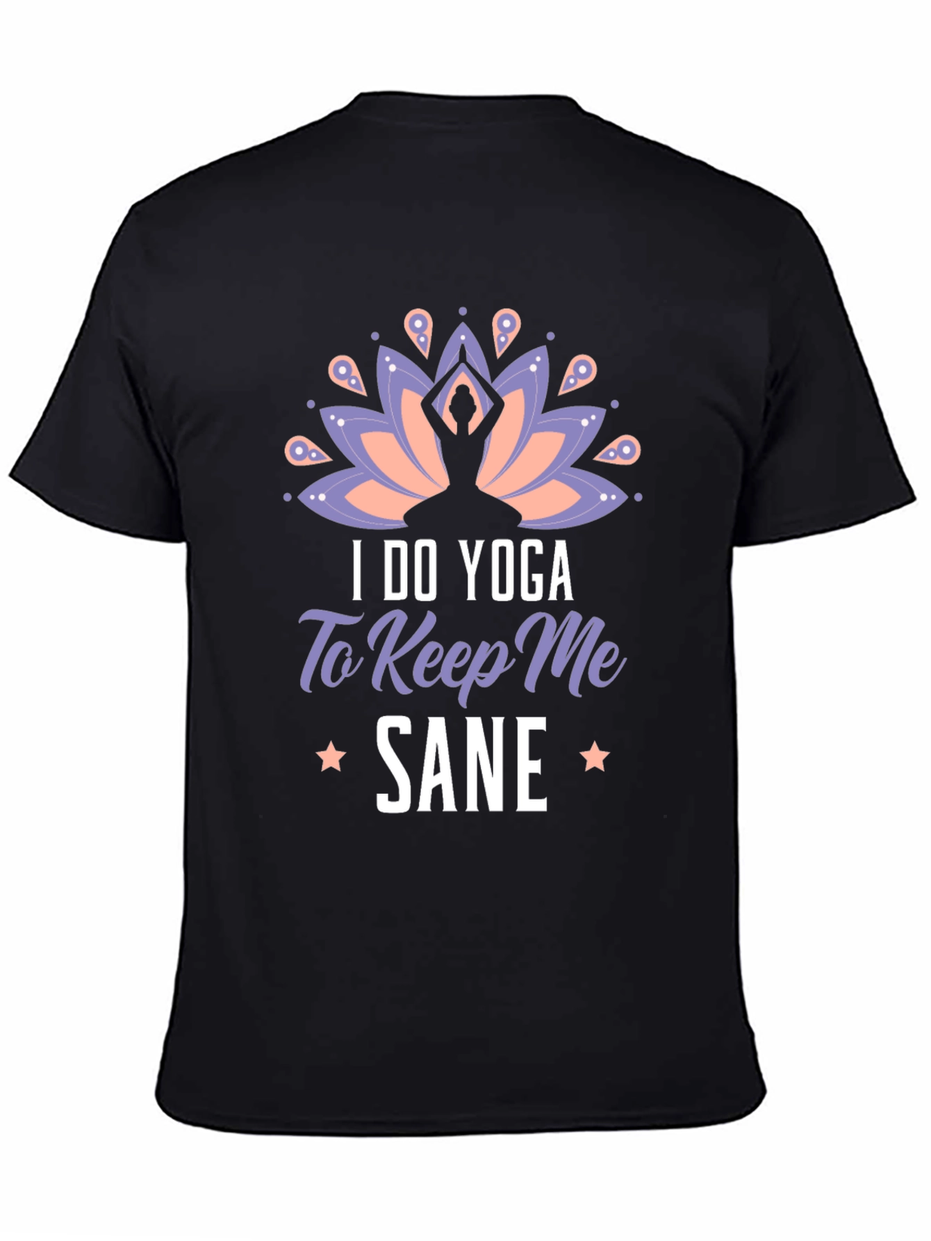 Yoga Sane Graphic Tee - Soft Black T-Shirt
