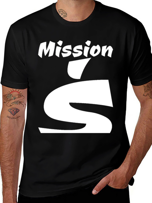 Mission S Black T-Shirt - Stylish Graphic Tee