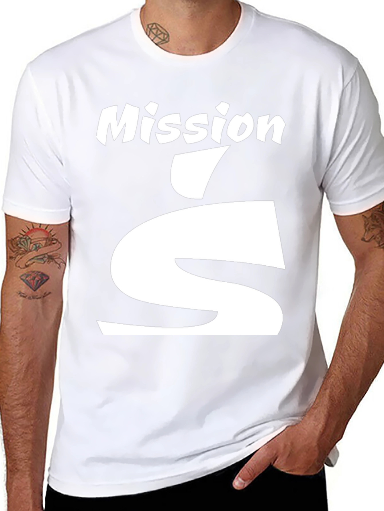 Mission S Black T-Shirt - Stylish Graphic Tee