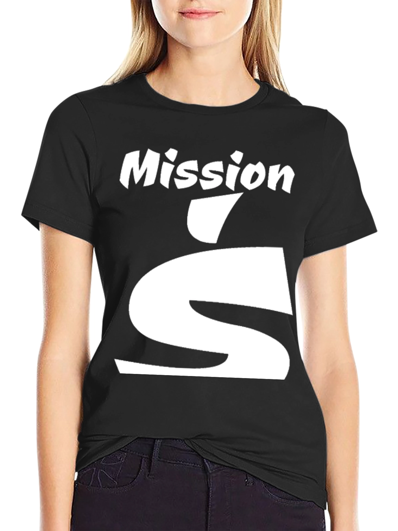 Mission S Black T-Shirt - Stylish Graphic Tee