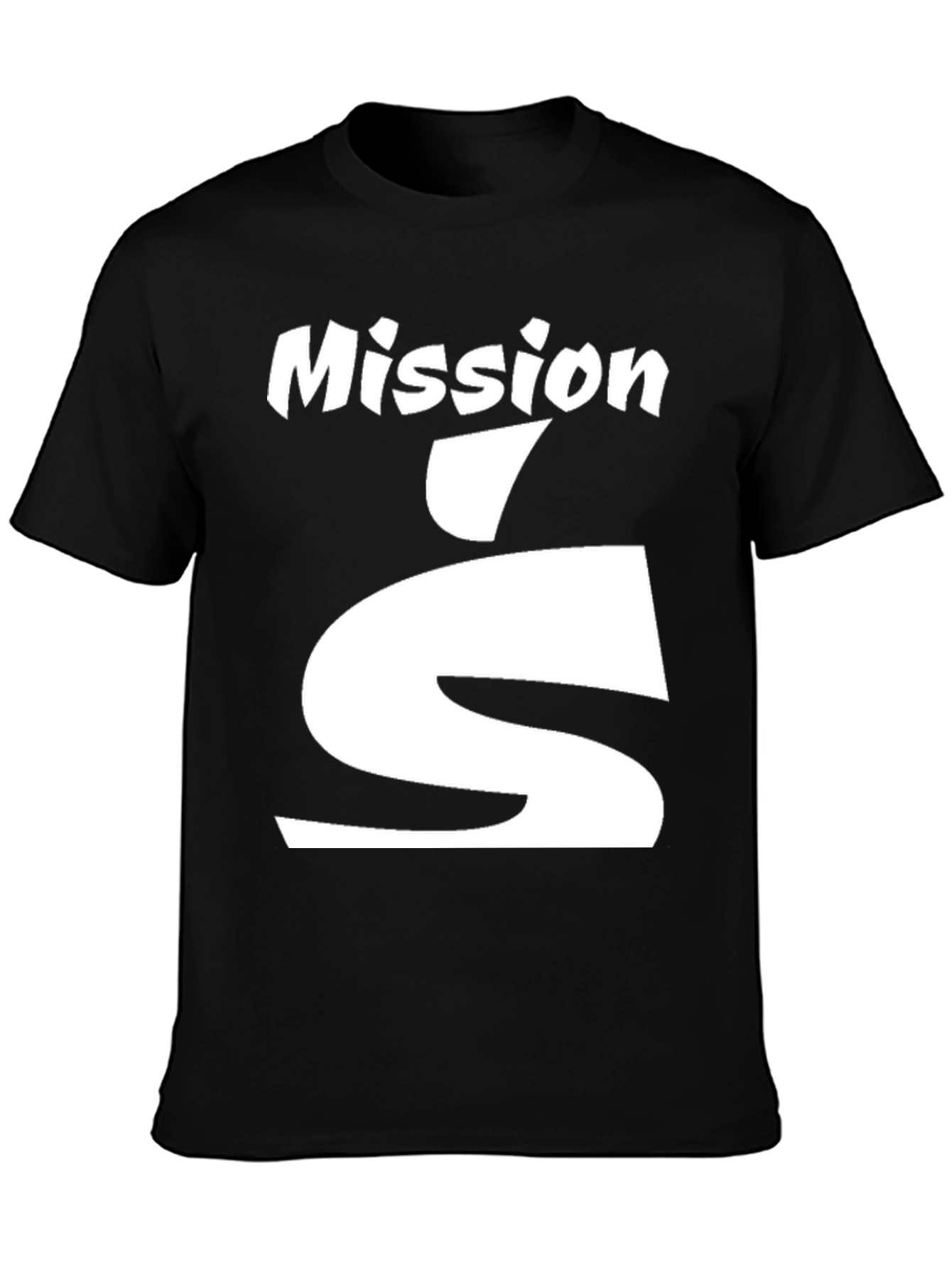 Mission S Black T-Shirt - Stylish Graphic Tee