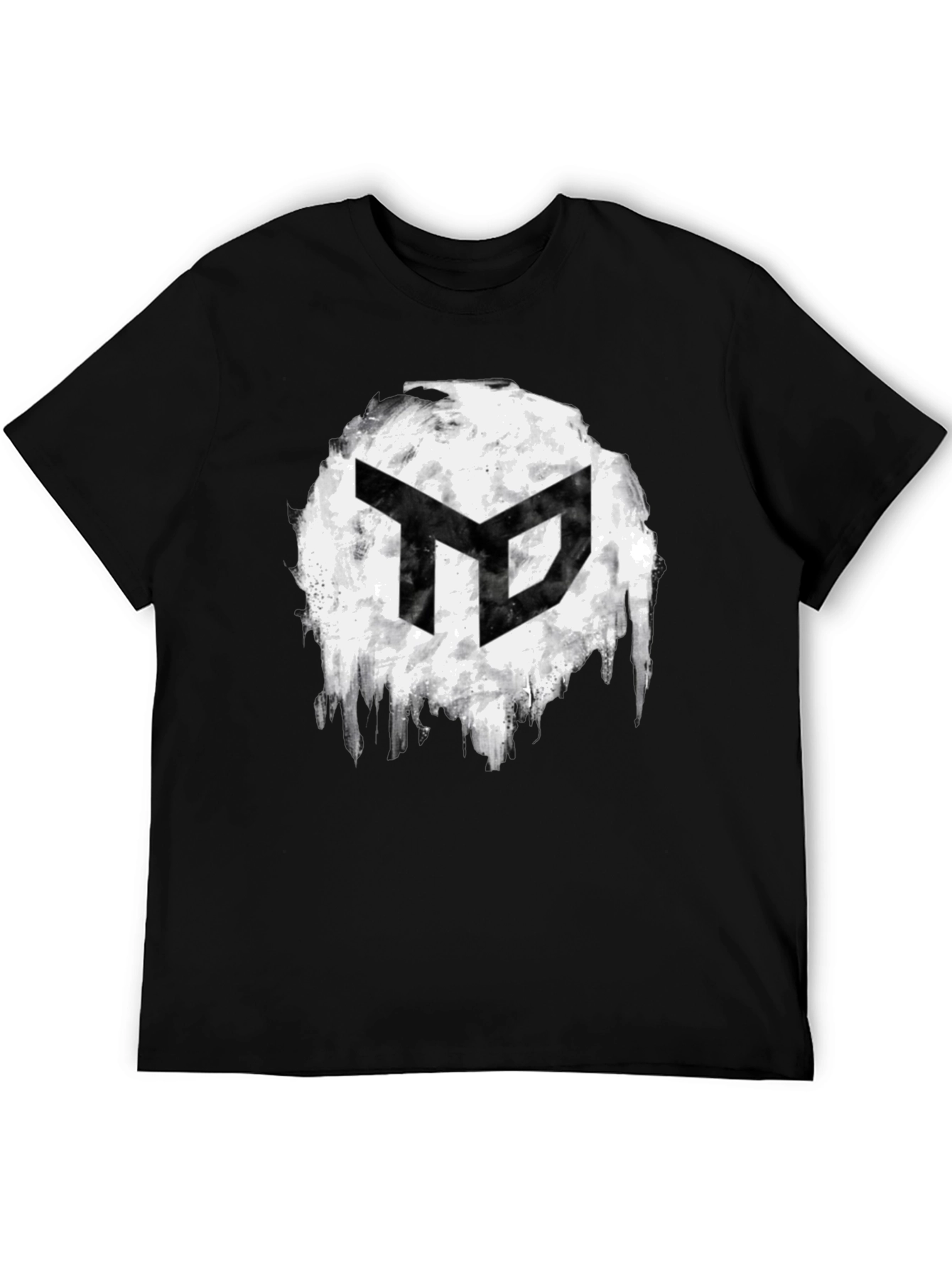Abstract Logo Graphic Mens Black T-Shirt