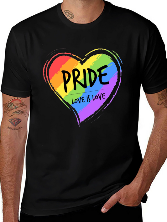 Pride Love is Love Rainbow Heart T-Shirt