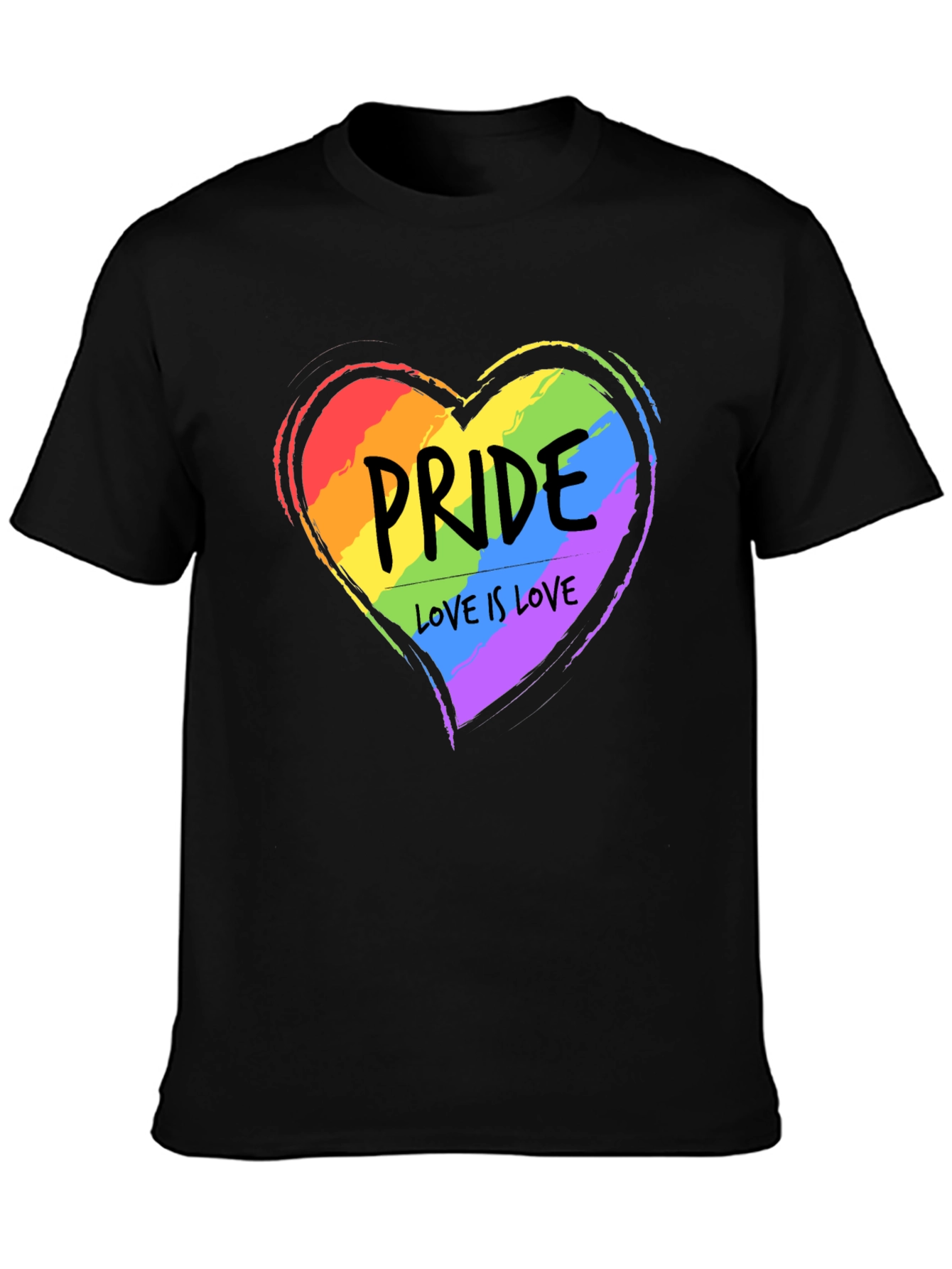 Pride Love is Love Rainbow Heart T-Shirt