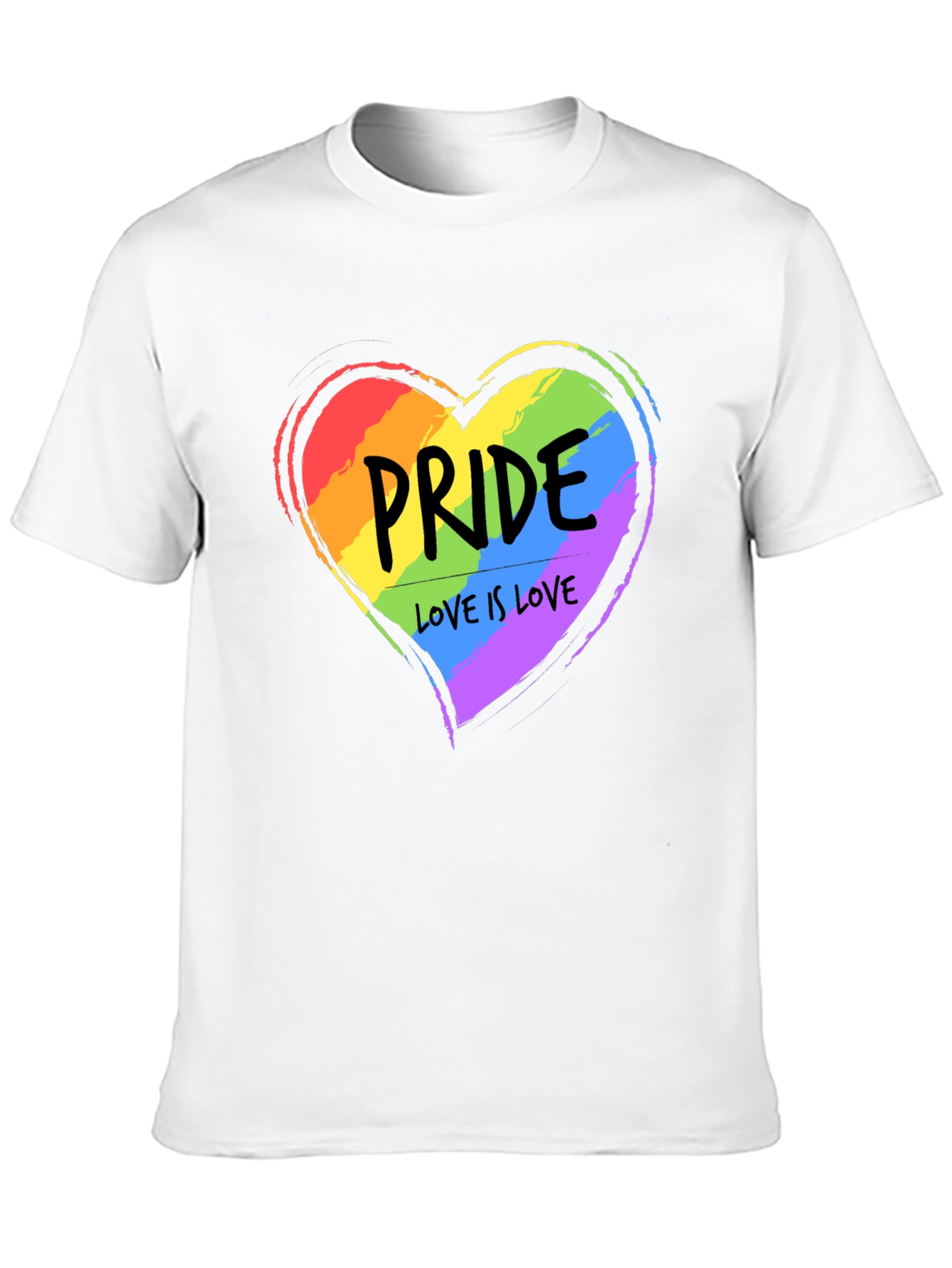 Pride Love is Love Rainbow Heart T-Shirt