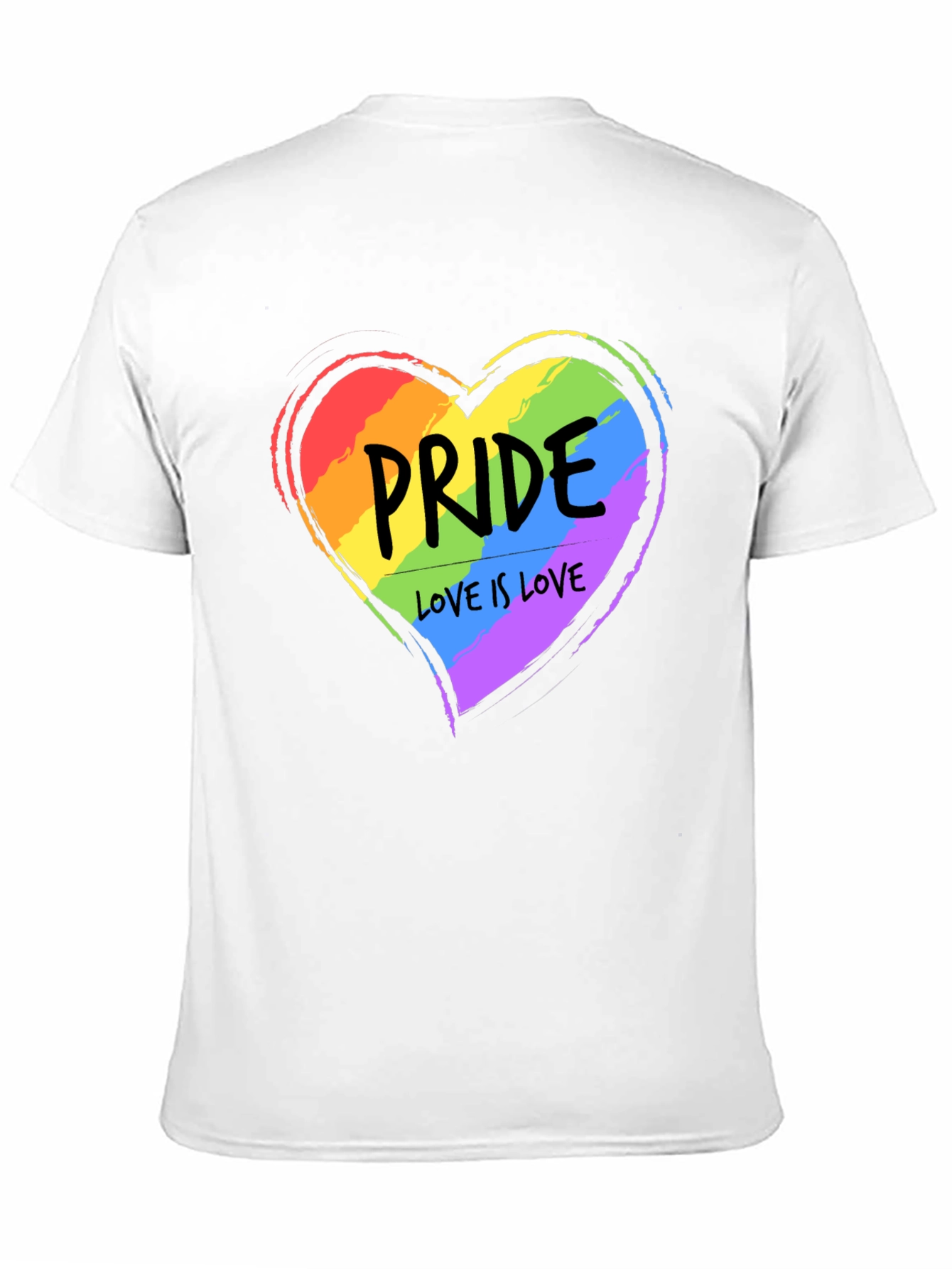 Pride Love is Love Rainbow Heart T-Shirt