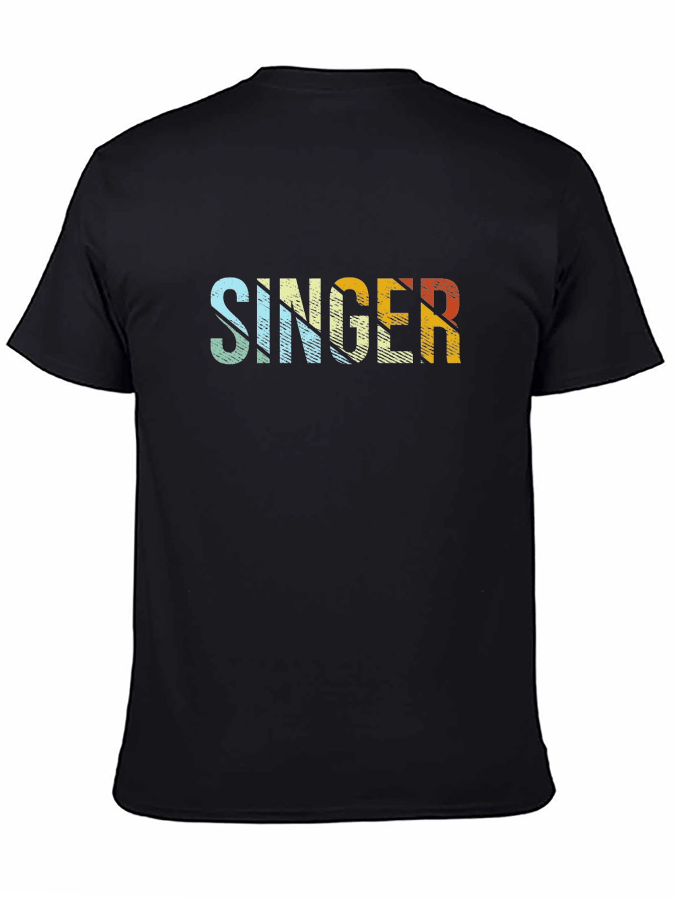 Retro Singer Graphic T-Shirt - Black