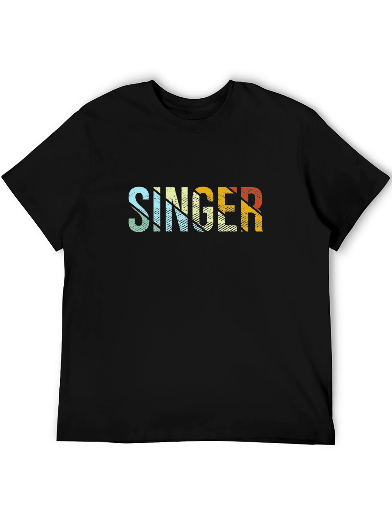 Retro Singer Graphic T-Shirt - Black