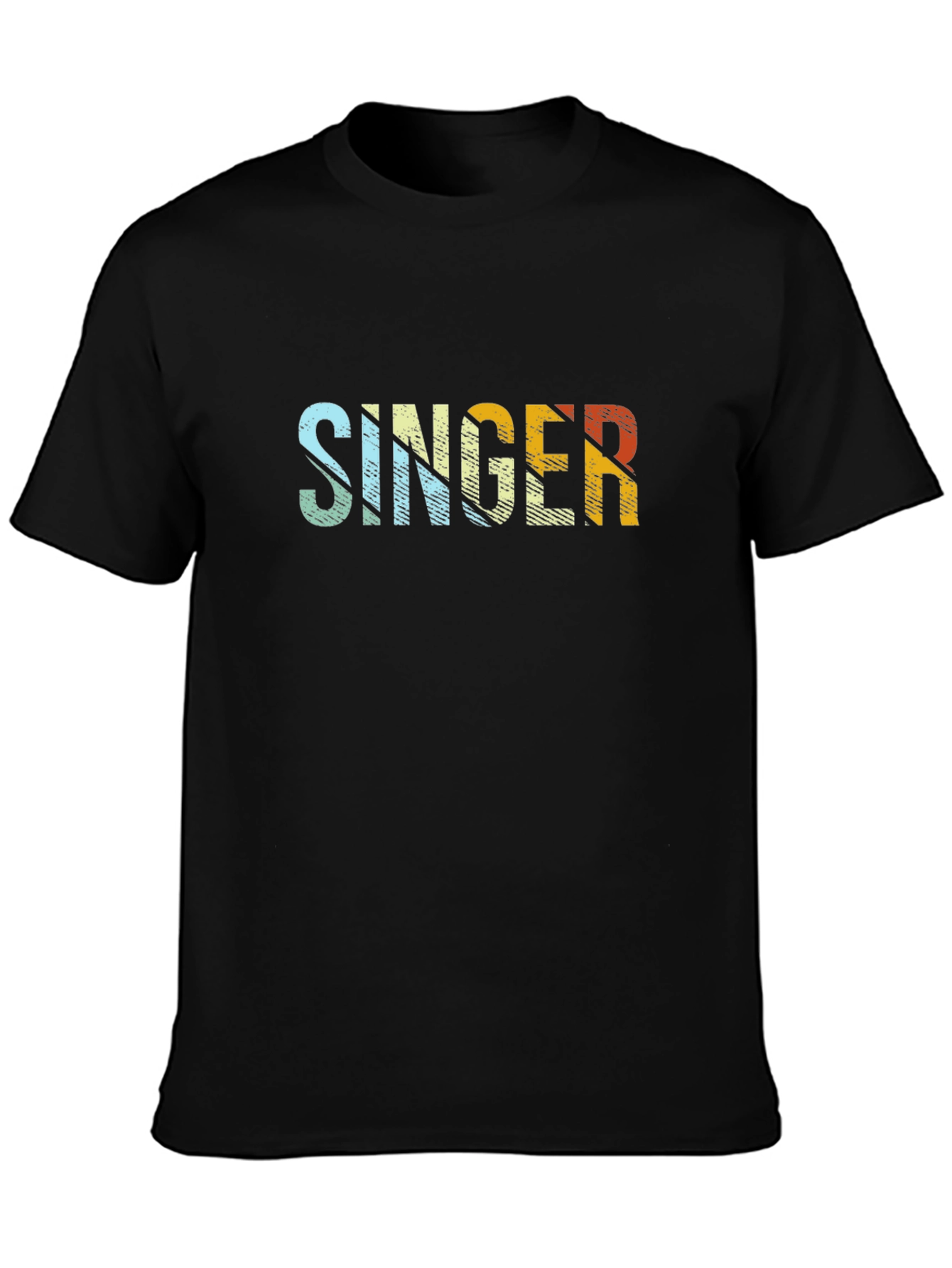 Retro Singer Graphic T-Shirt - Black