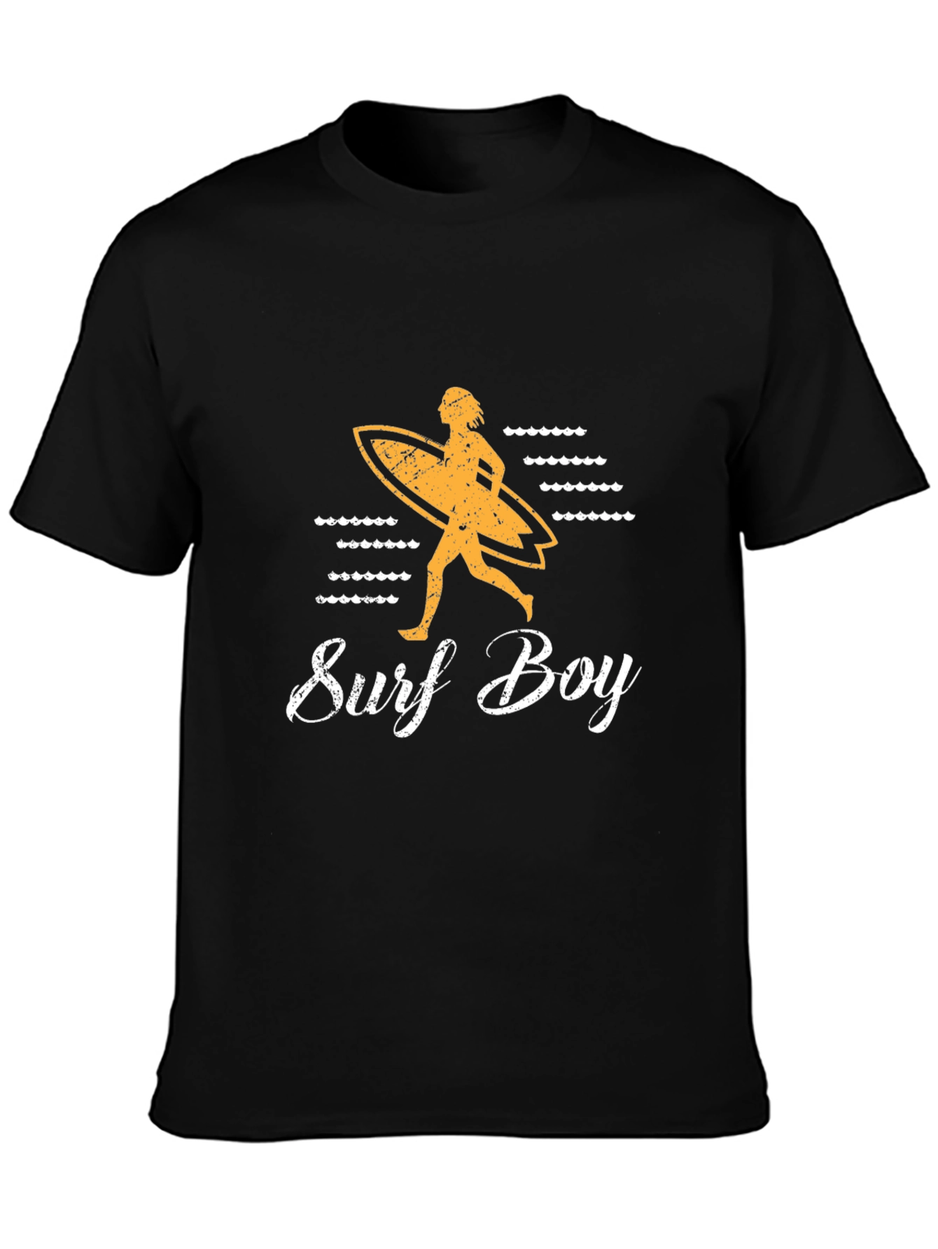 Surf Boy Graphic Tee - Black Casual Shirt